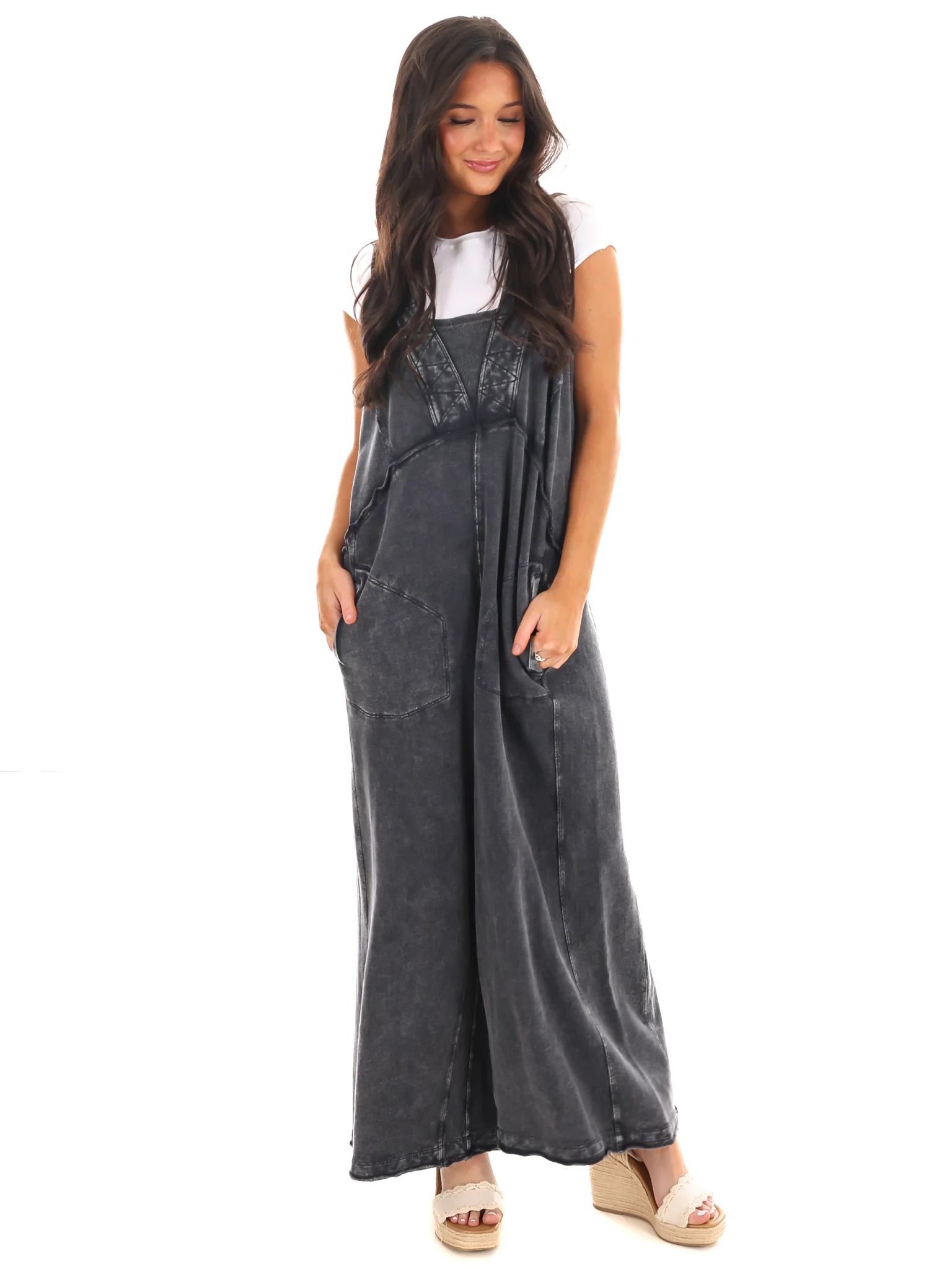 Soft & Simple Washed Terry Knit Jumpsuit - Image 4