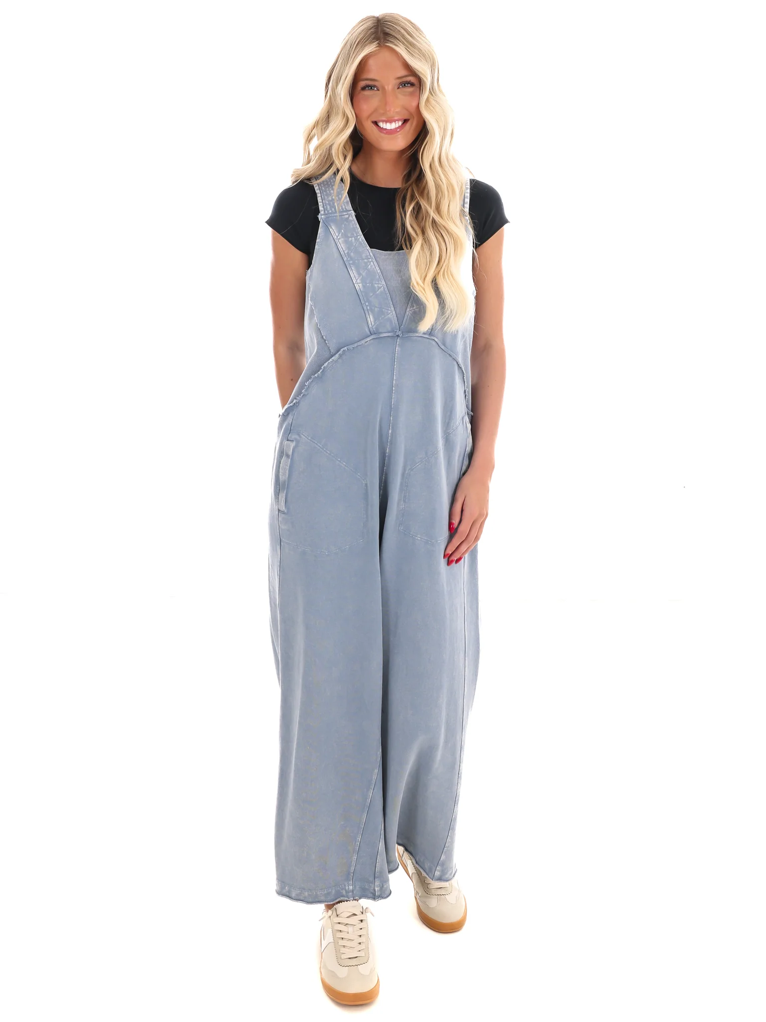 Soft & Simple Washed Terry Knit Jumpsuit - Image 8