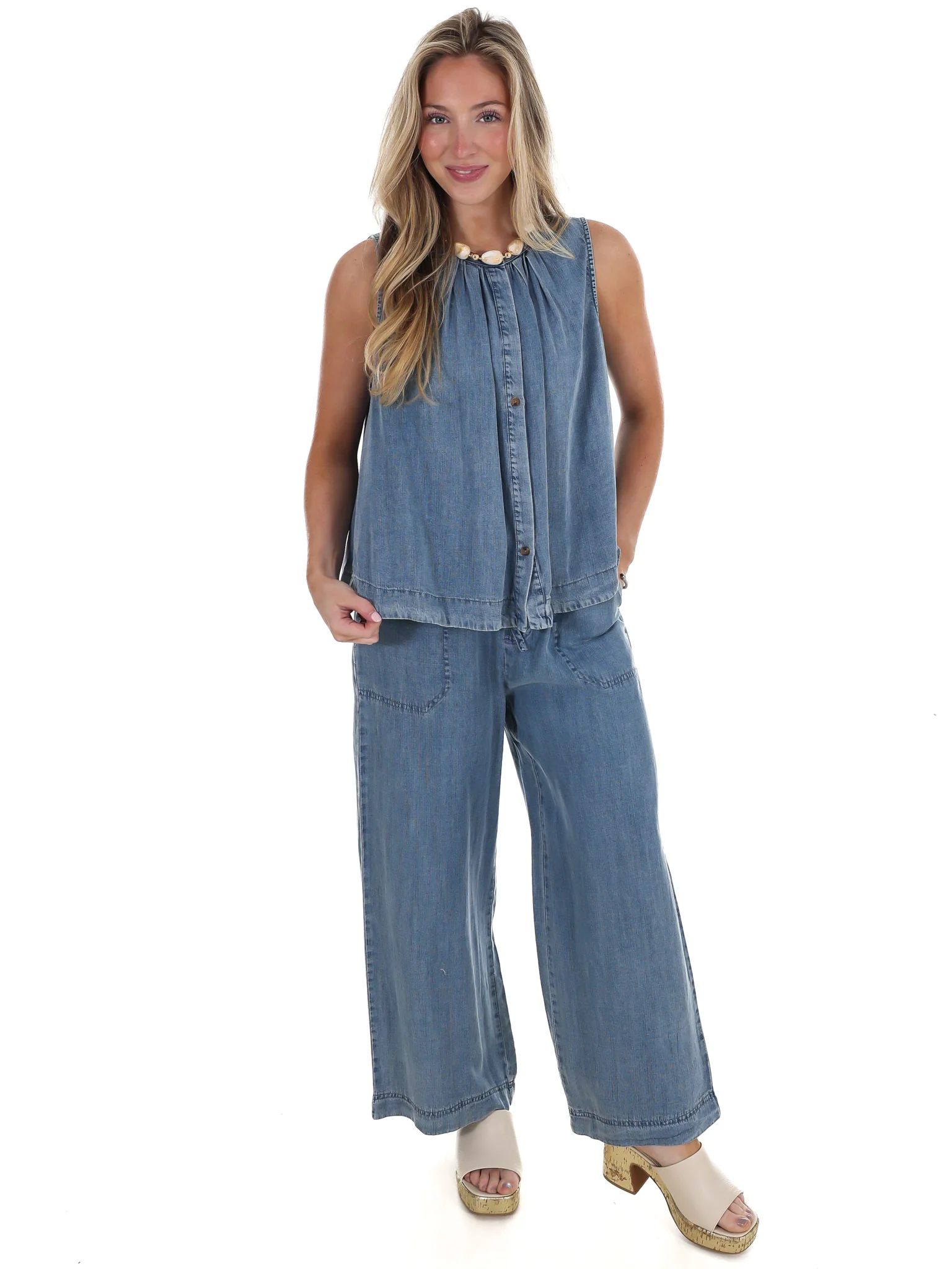 Someone Else Cropped Denim Pants - Image 3