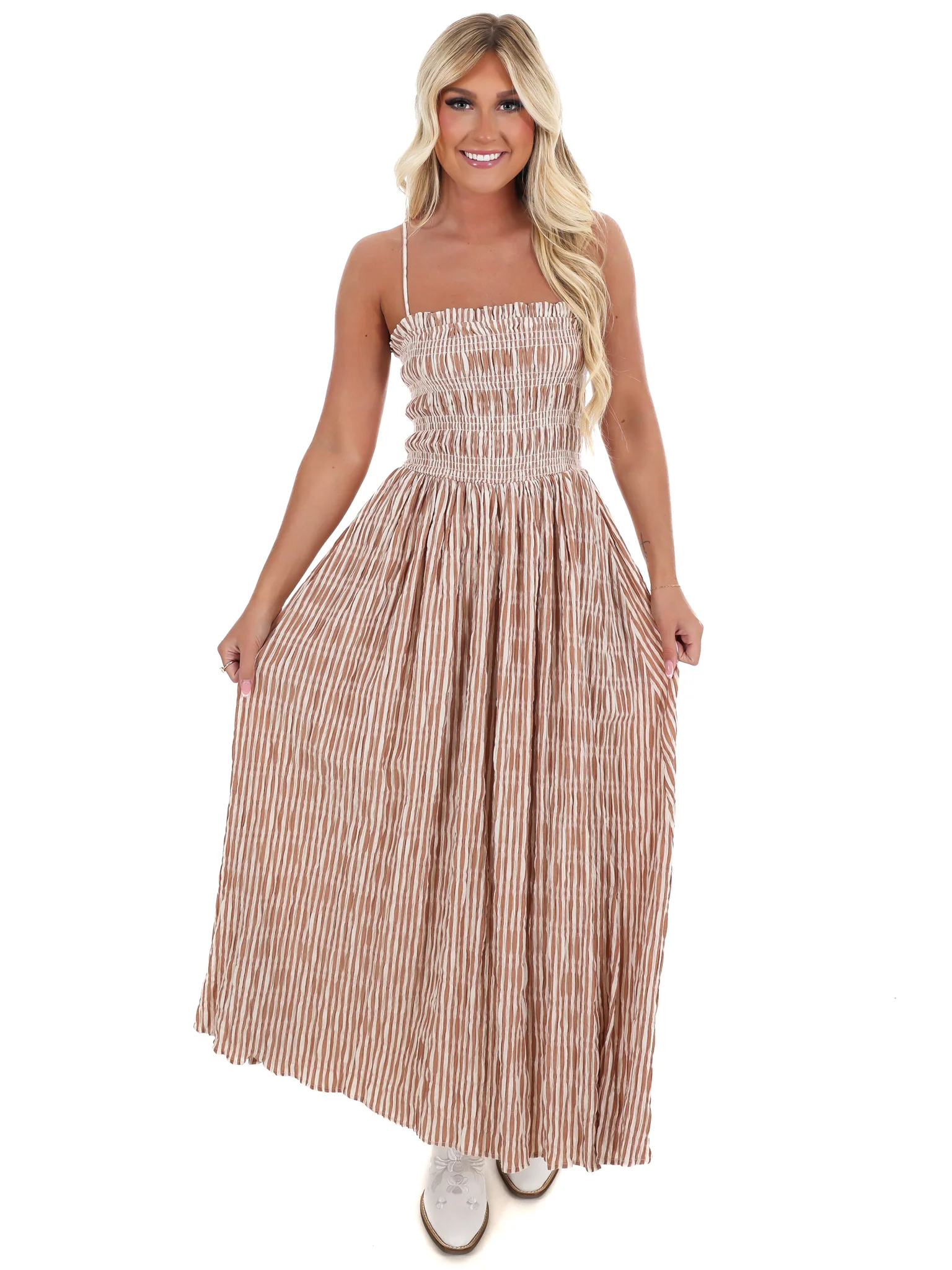 Southern Flair Striped Midi Dress - Image 2