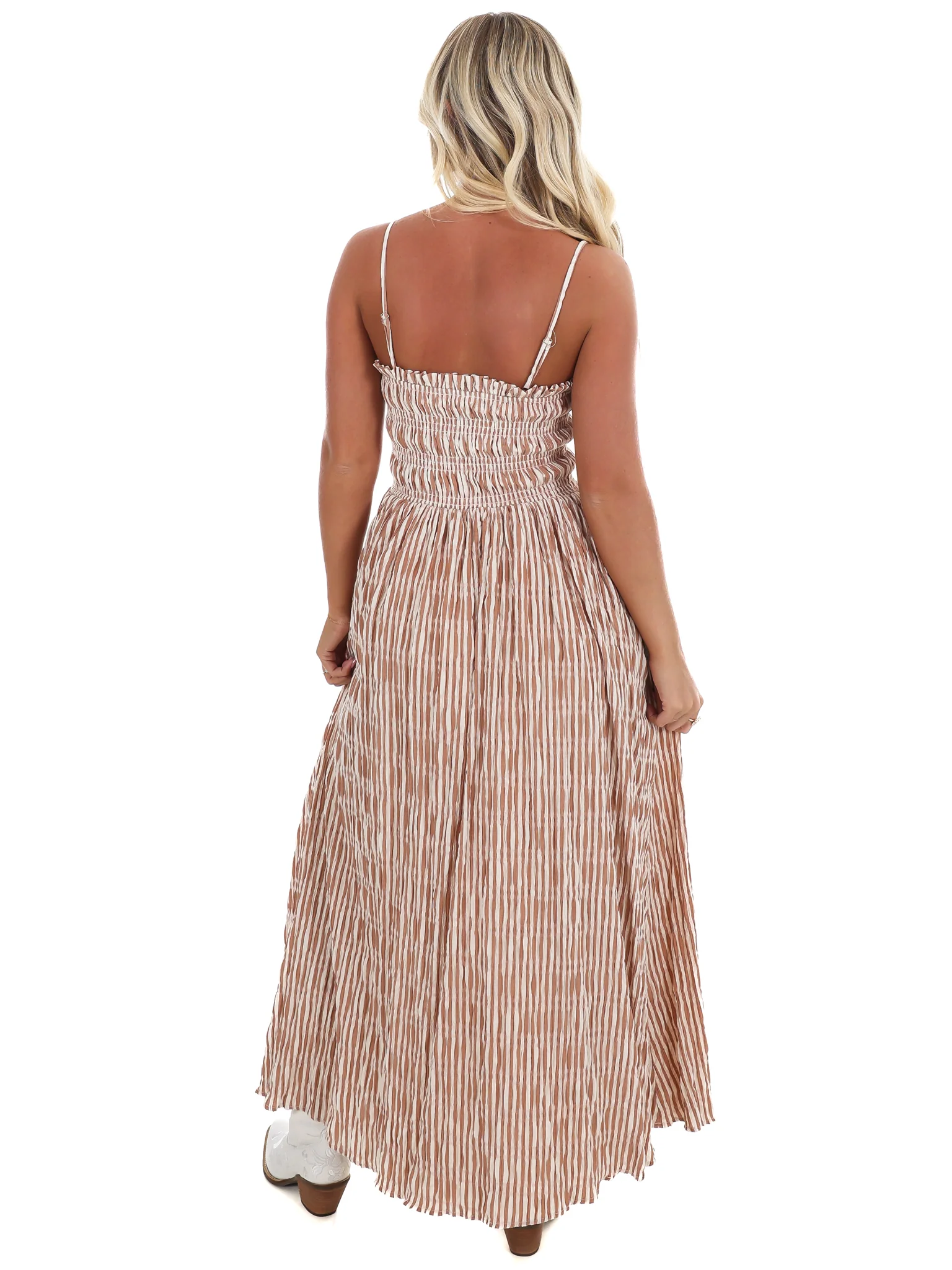Southern Flair Striped Midi Dress - Image 7