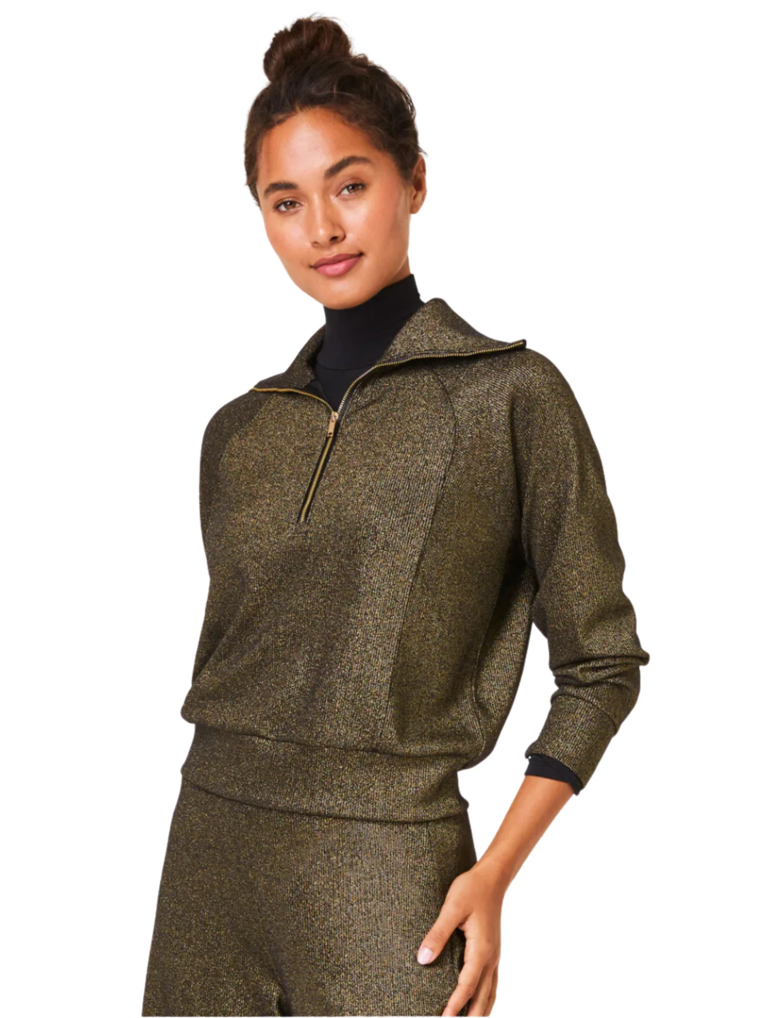Spanx AirEssentials Shimmer Half Zip Pullover - Image 4