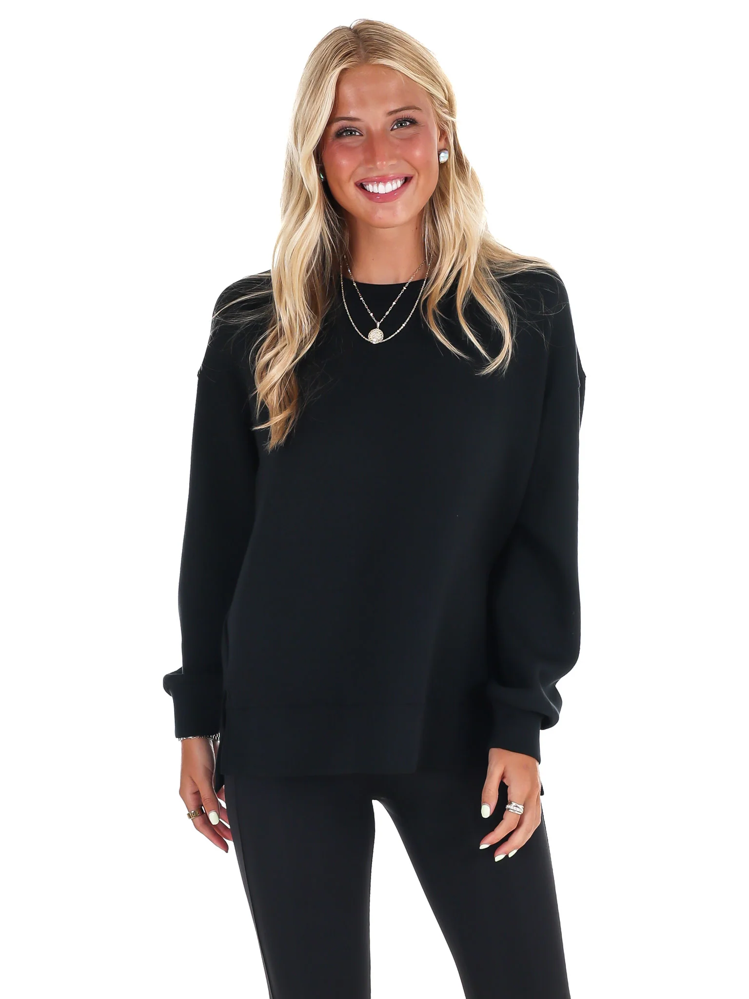 Spanx Brushed AirEssentials Crewneck Top - Image 3