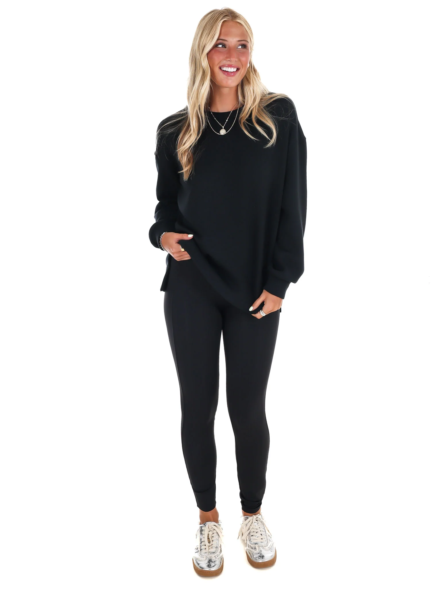 Spanx Brushed AirEssentials Crewneck Top - Image 4
