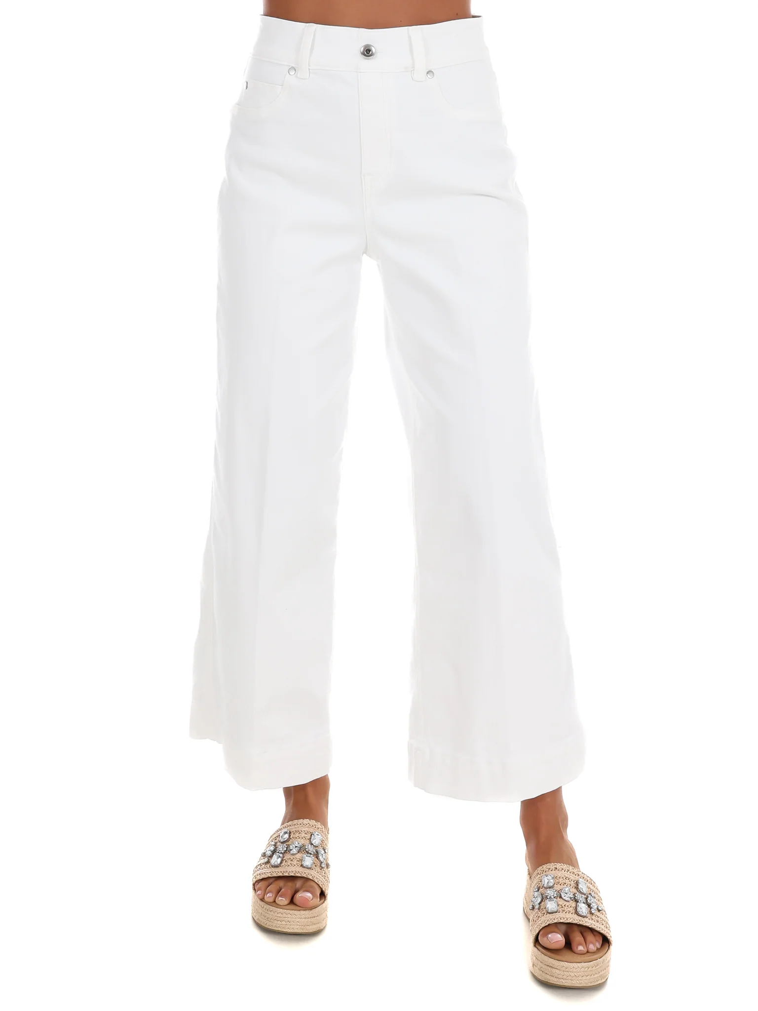 Spanx Cropped Wide Leg Jeans