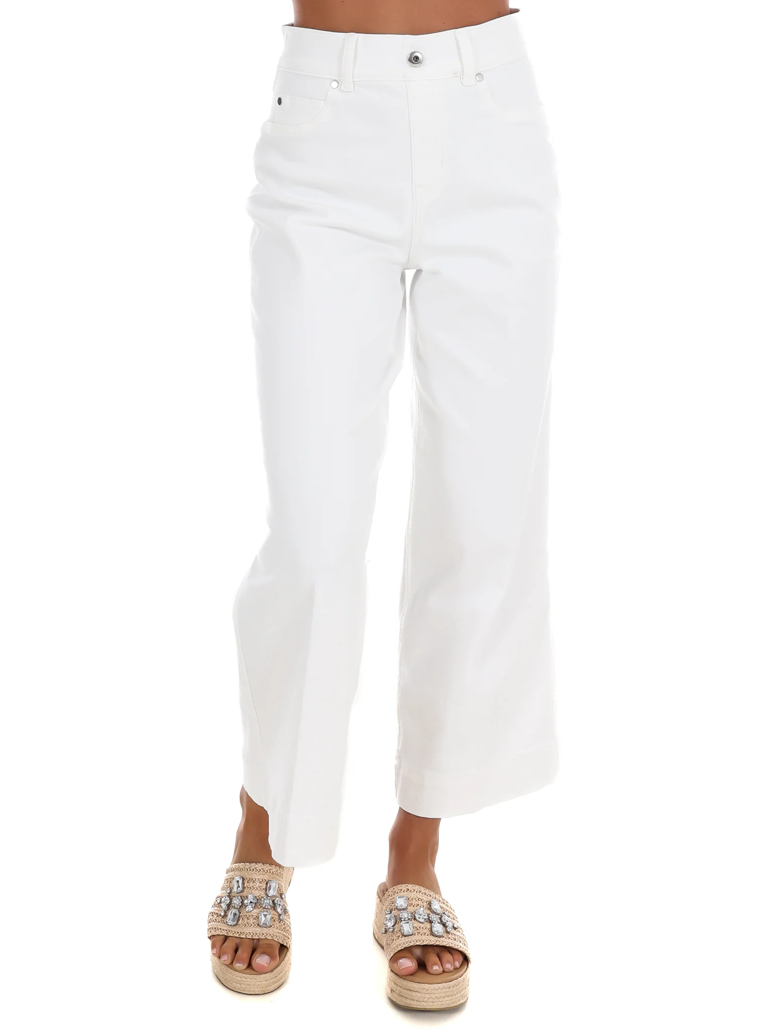 Spanx Cropped Wide Leg Jeans - Image 3