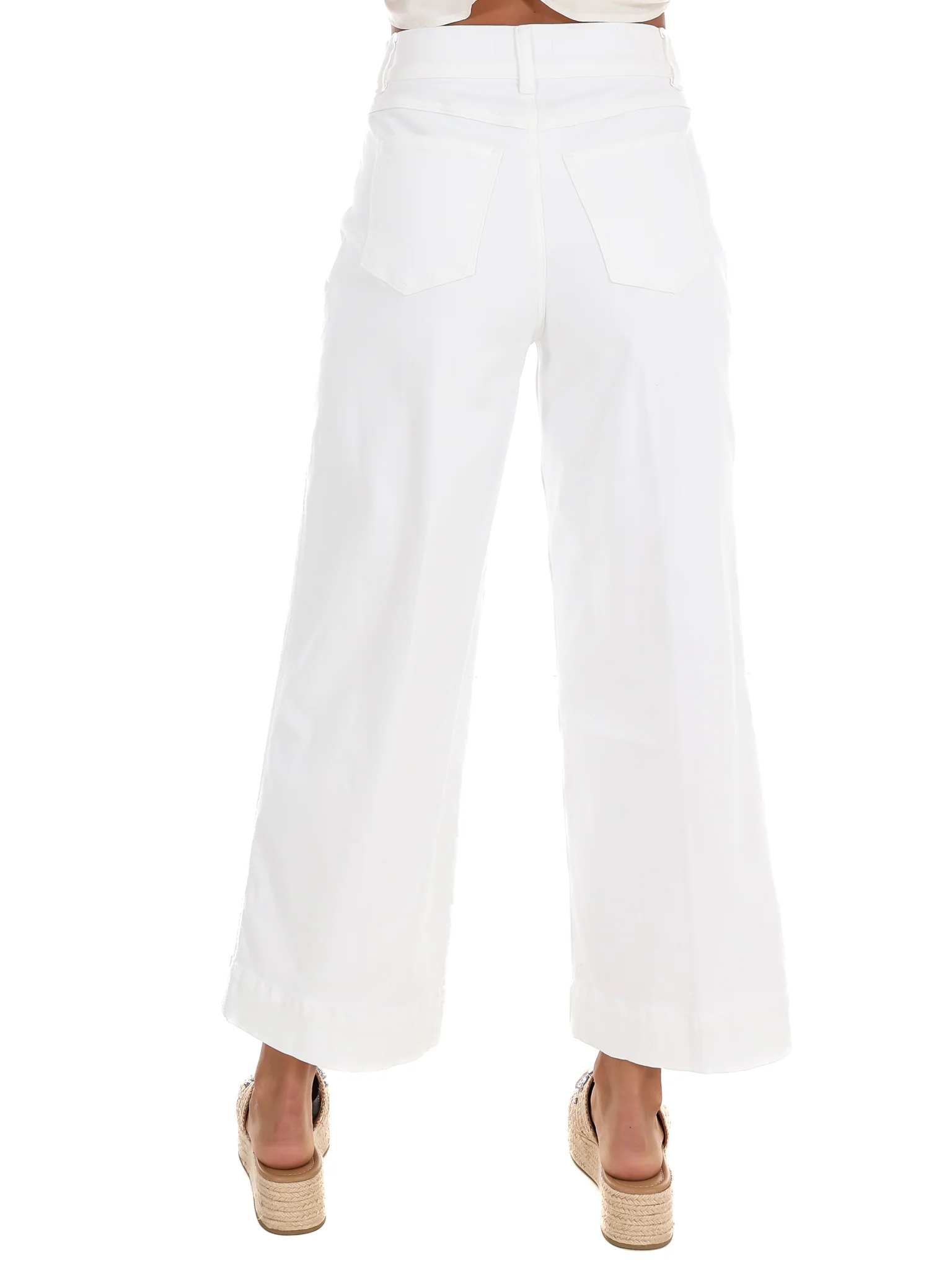Spanx Cropped Wide Leg Jeans - Image 4
