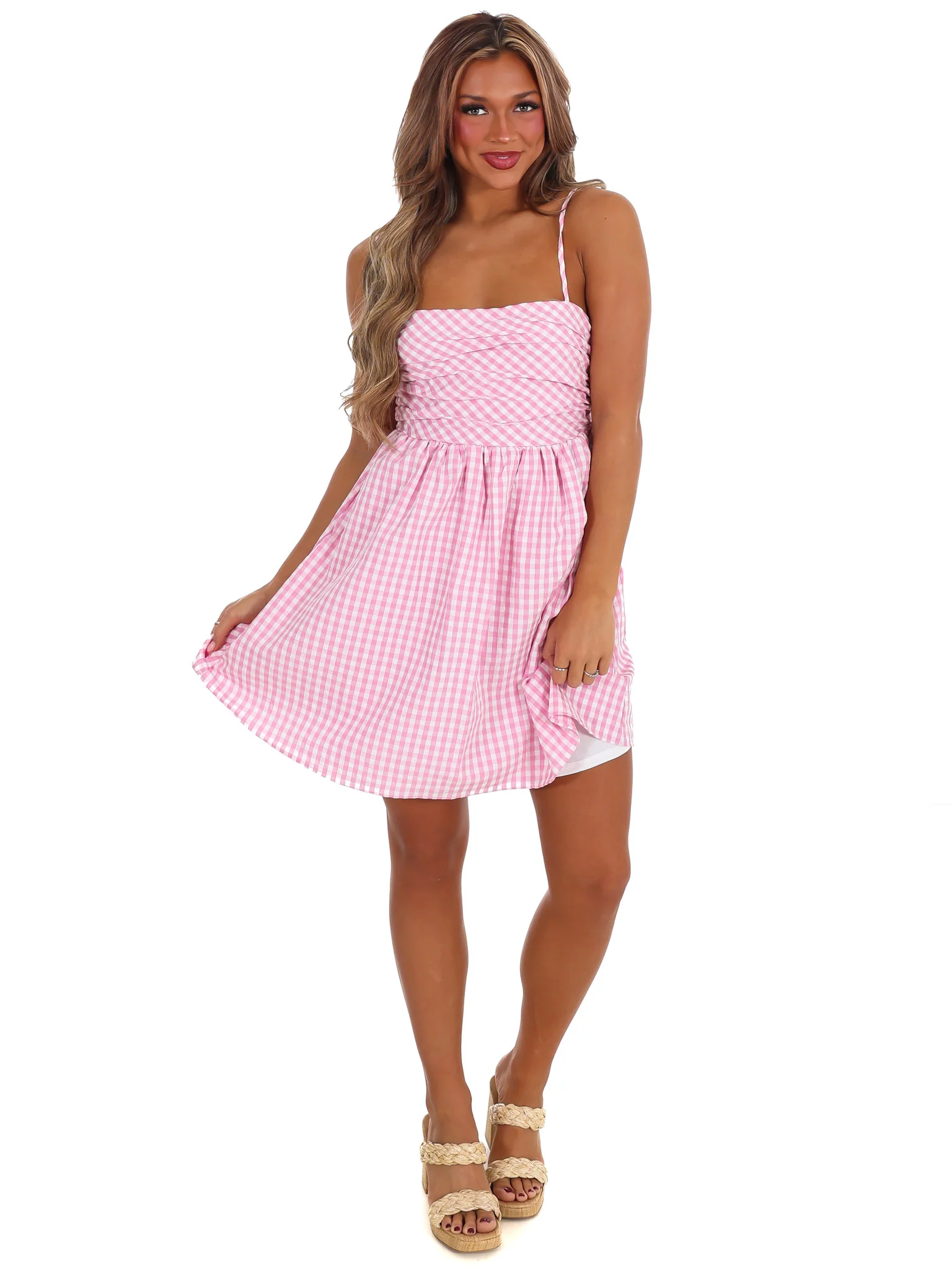 Spring Fever Gingham Mini Dress - Image 4
