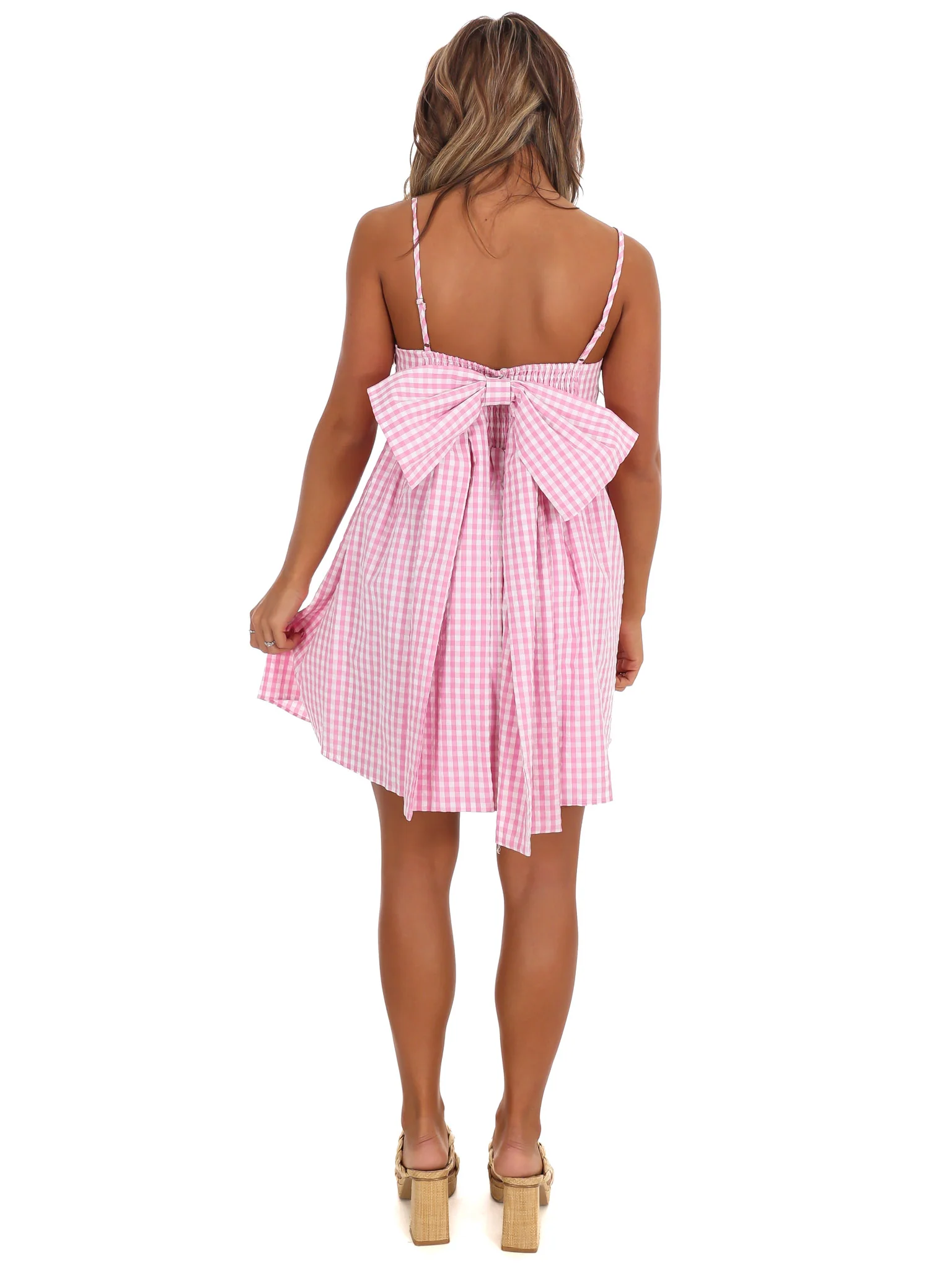 Spring Fever Gingham Mini Dress - Image 7