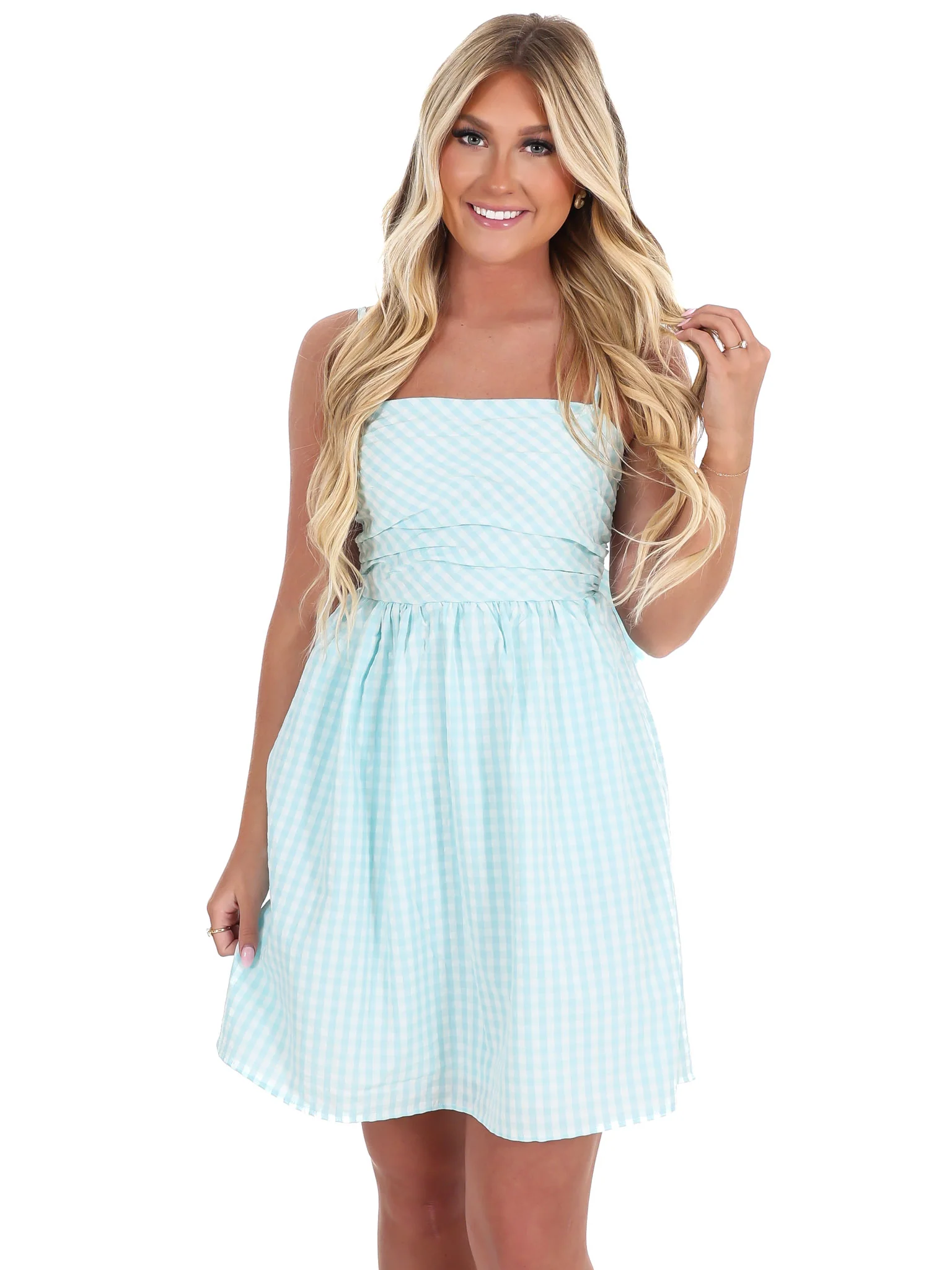 Spring Fever Gingham Mini Dress - Image 8