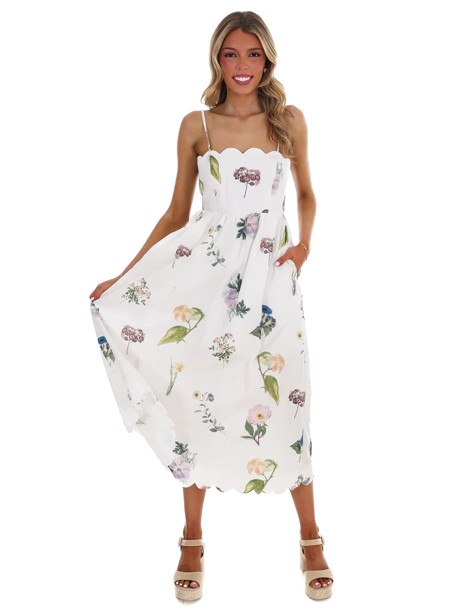 Spring Forward Floral Midi Dress - Image 4
