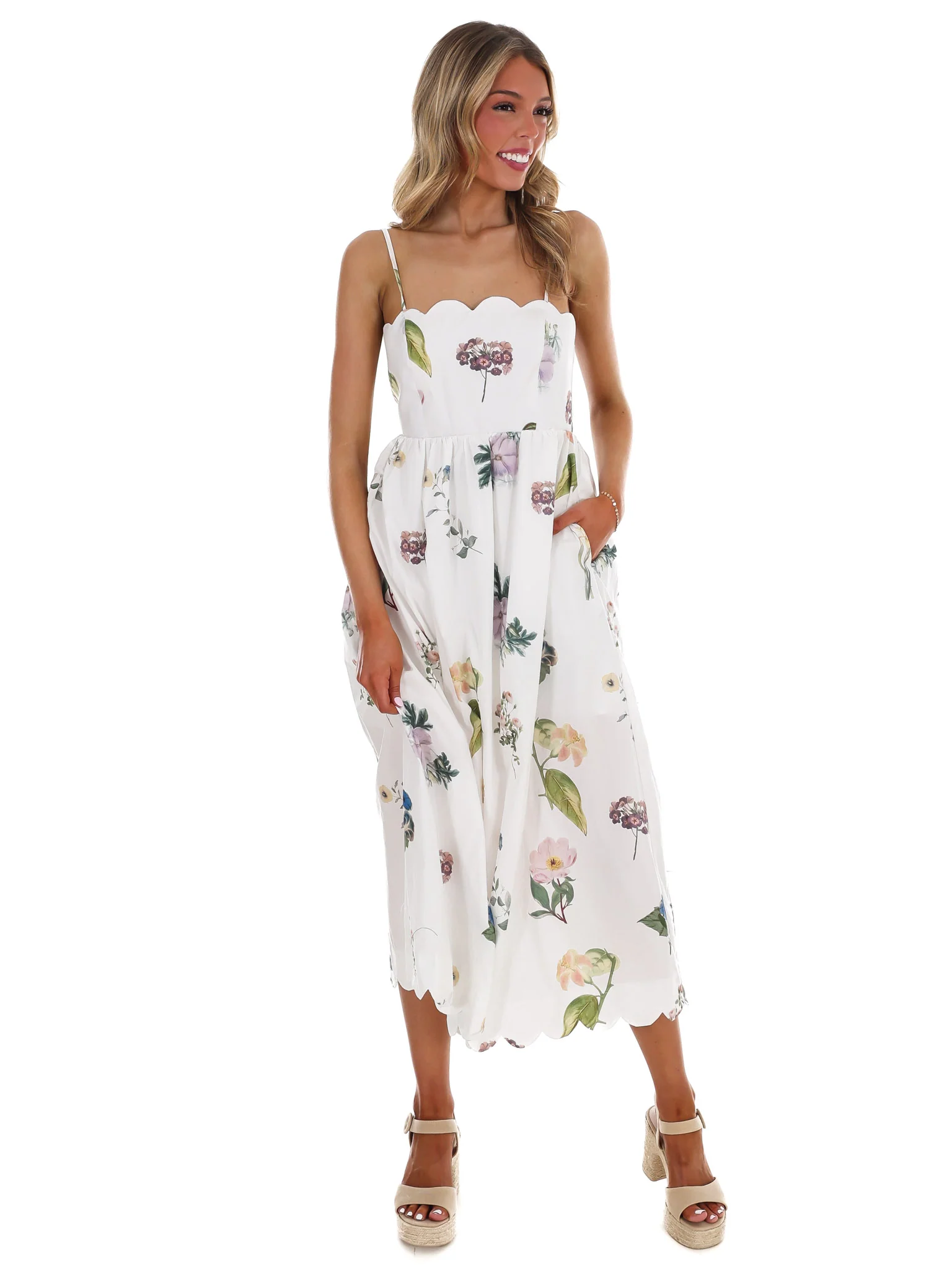 Spring Forward Floral Midi Dress - Image 5