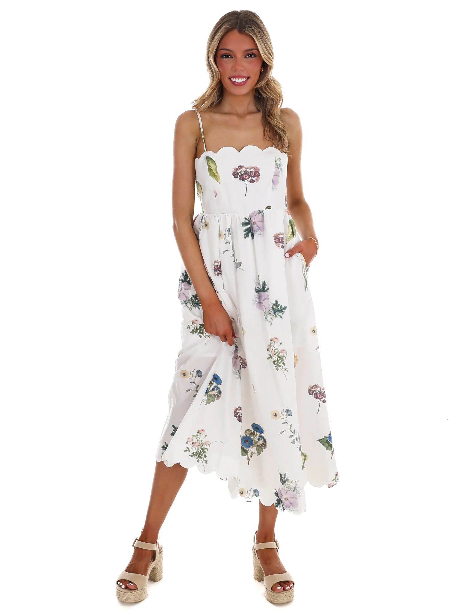 Spring Forward Floral Midi Dress - Image 6