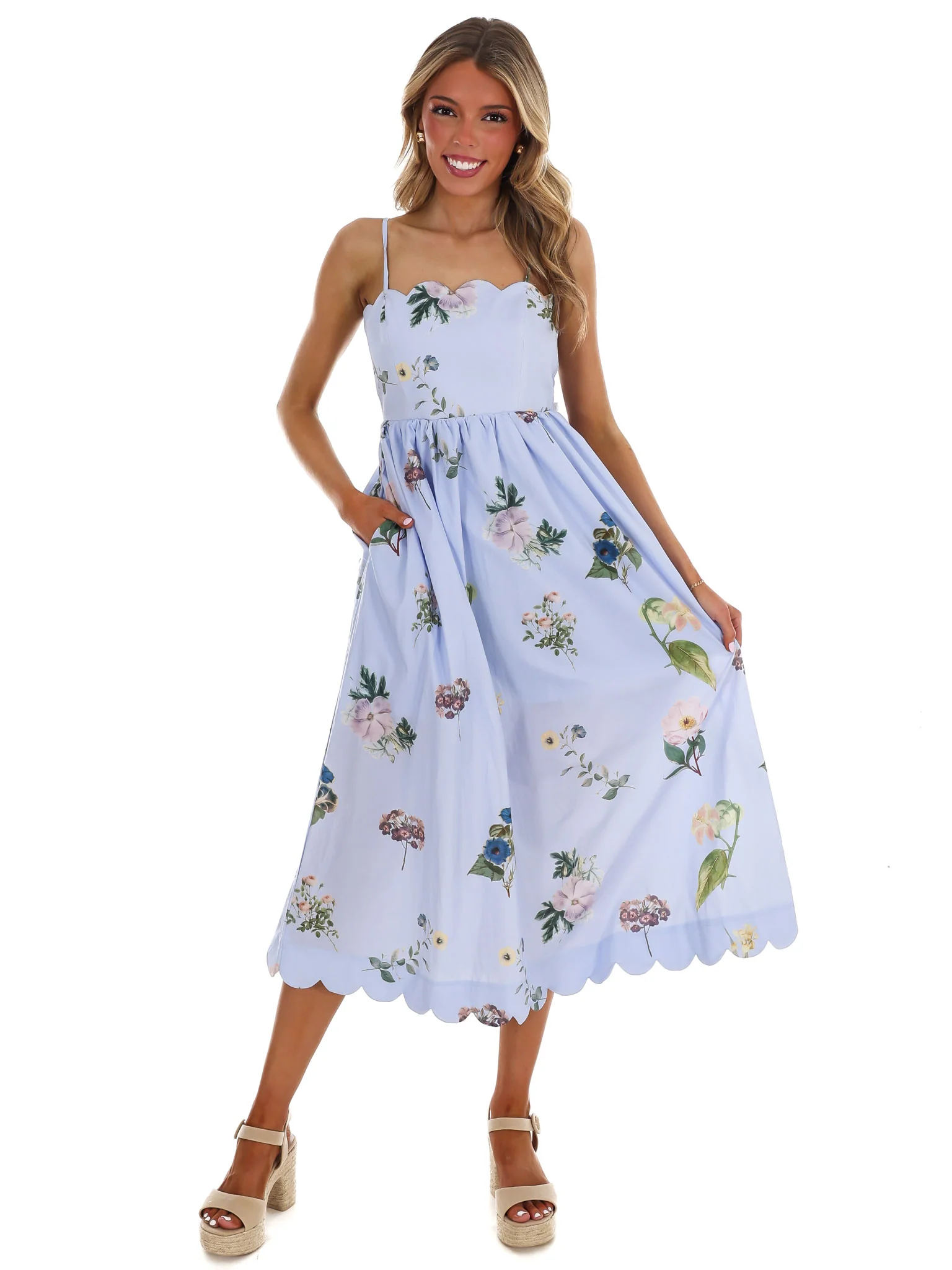 Spring Forward Floral Midi Dress - Image 8