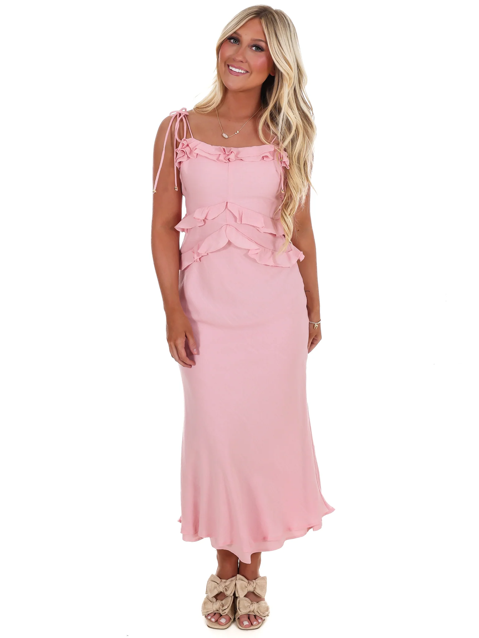 Spring Shift Ruffle Maxi Dress - Image 7