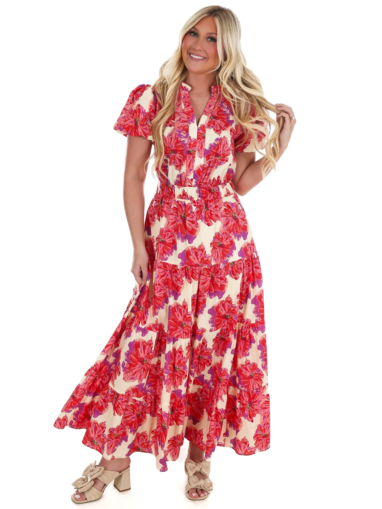 Spring Stroll Floral Midi Dress - Image 2