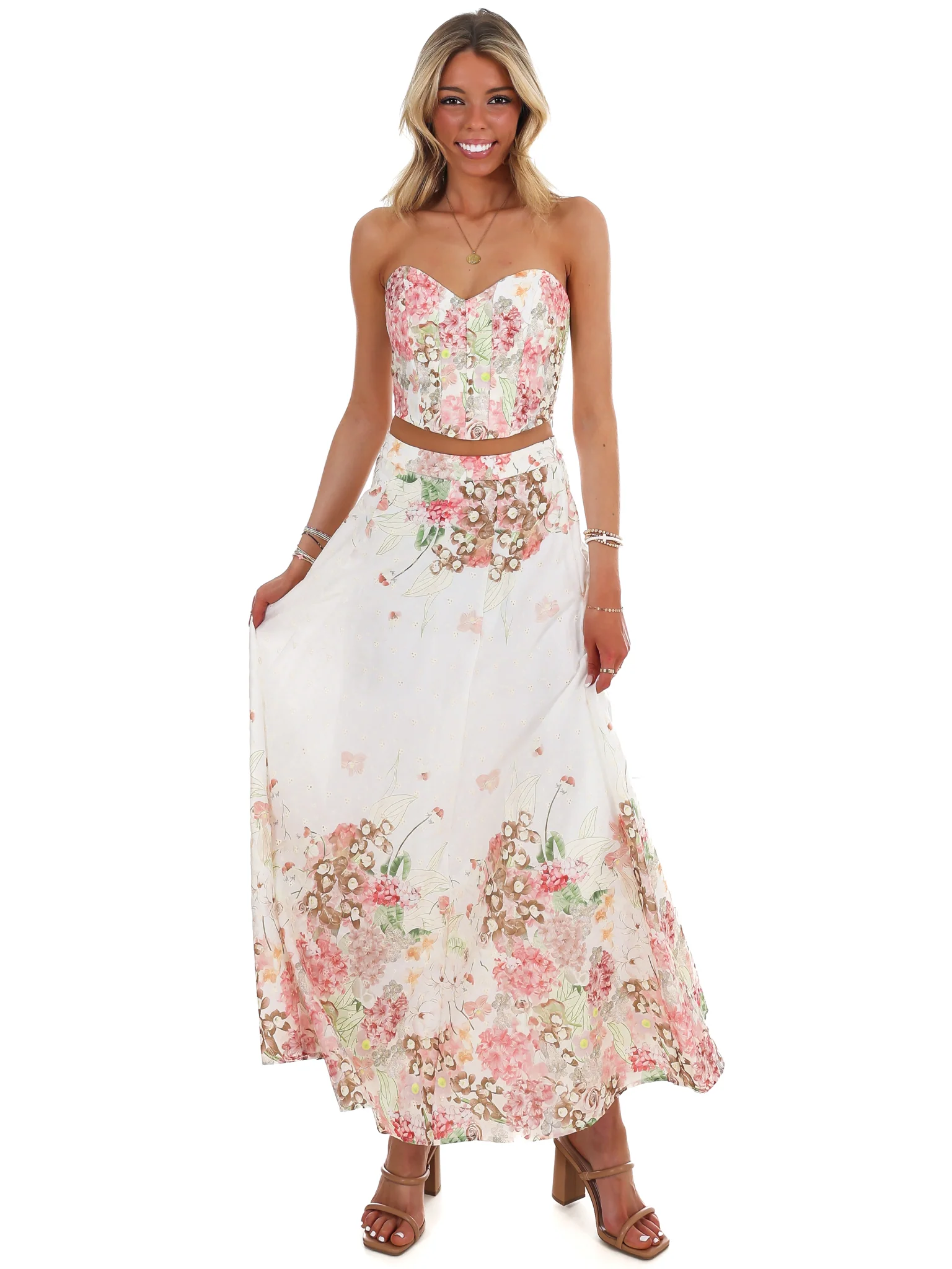 Springtime Floral Maxi Skirt Set - Image 3