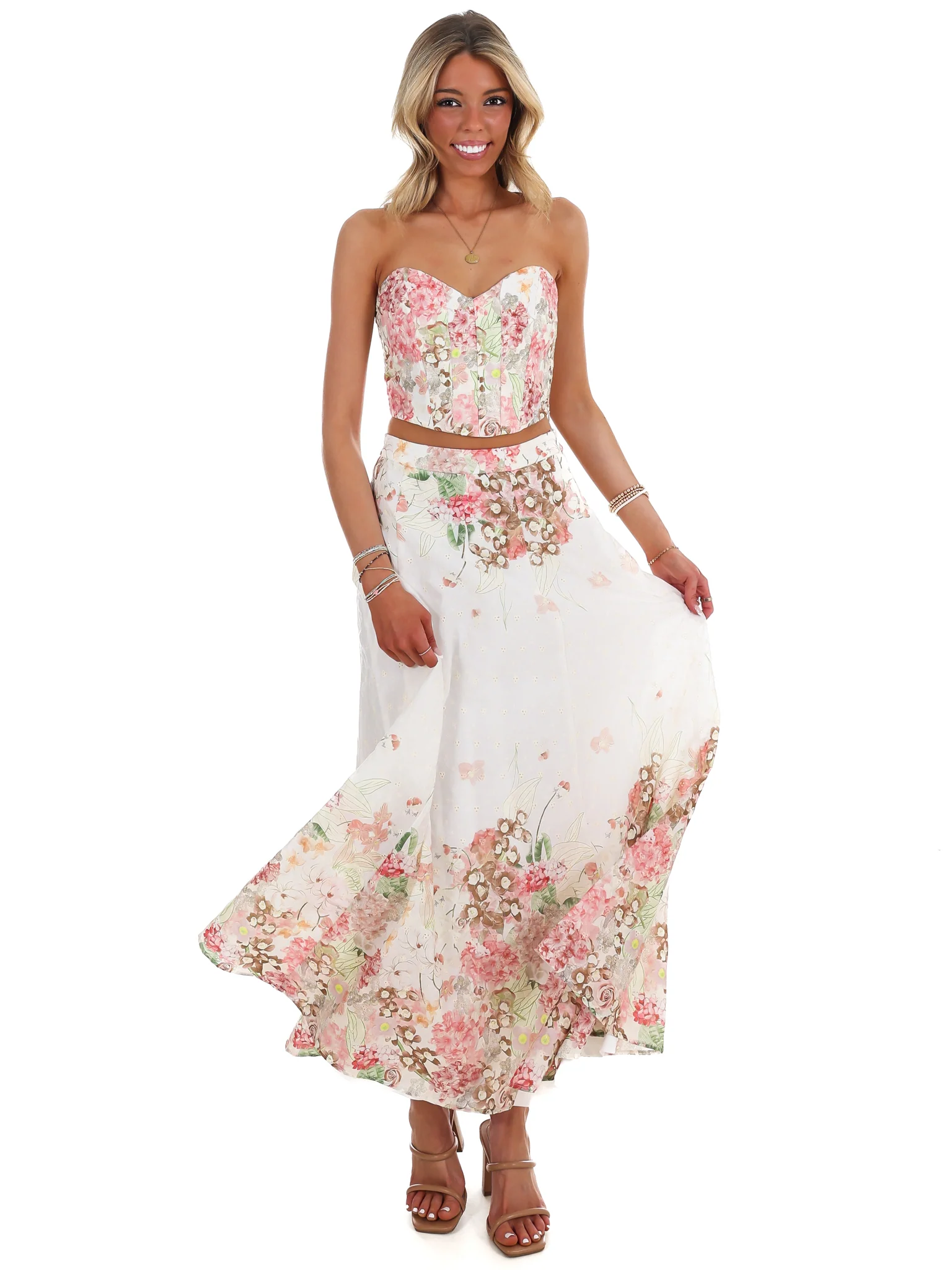 Springtime Floral Maxi Skirt Set - Image 4