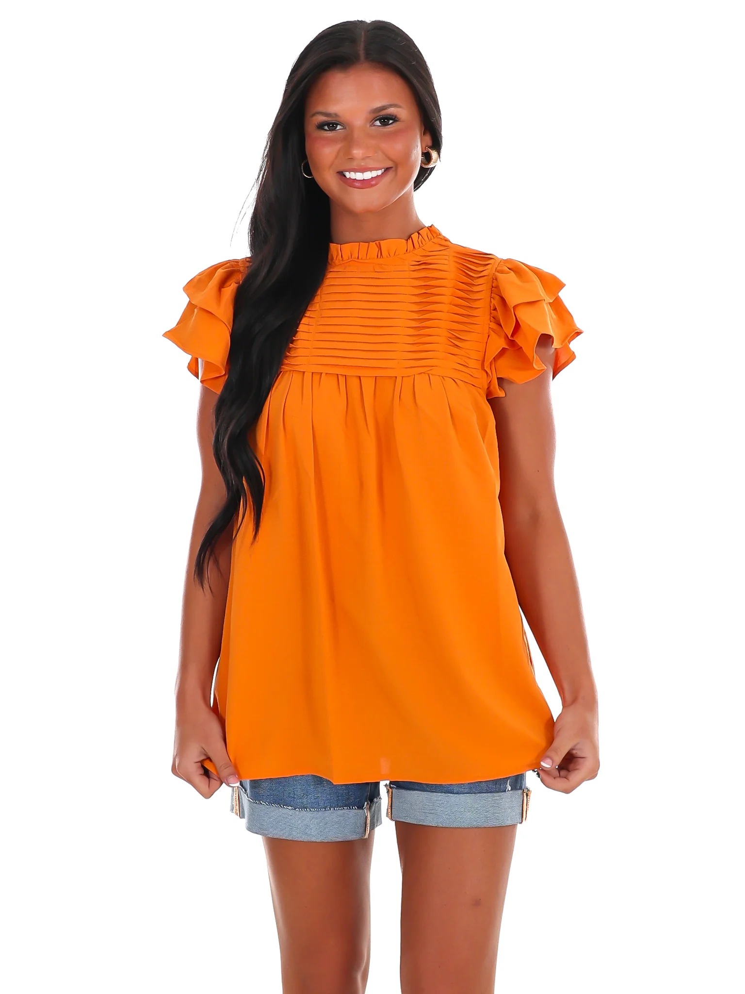 Stadium Style Ruffle Sleeve Top - Image 3