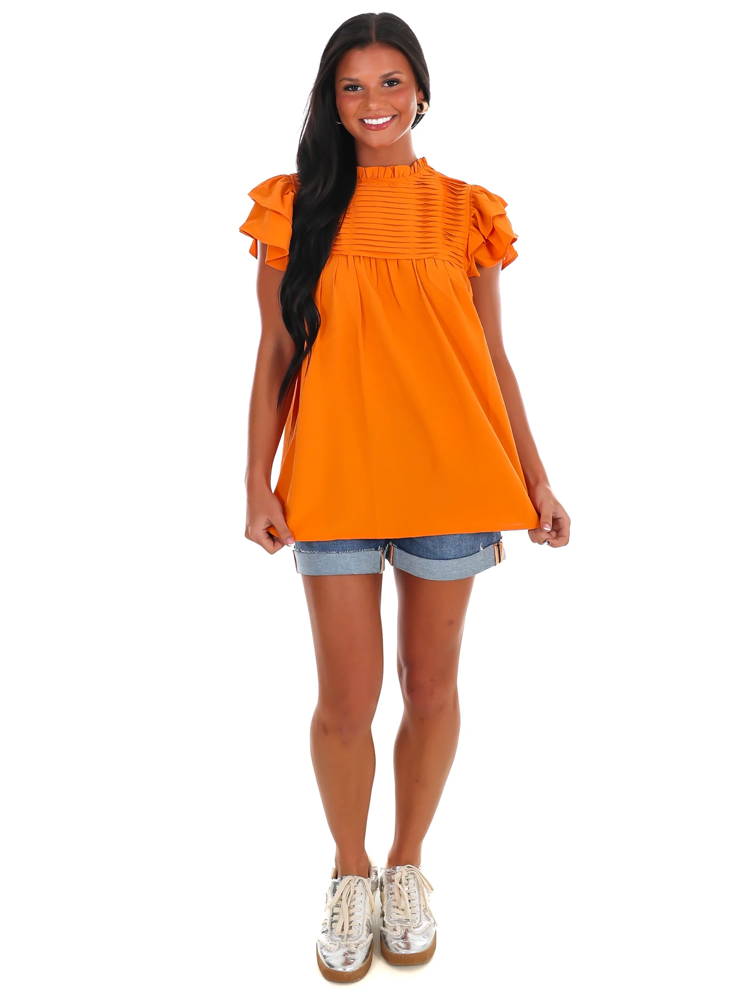 Stadium Style Ruffle Sleeve Top - Image 4