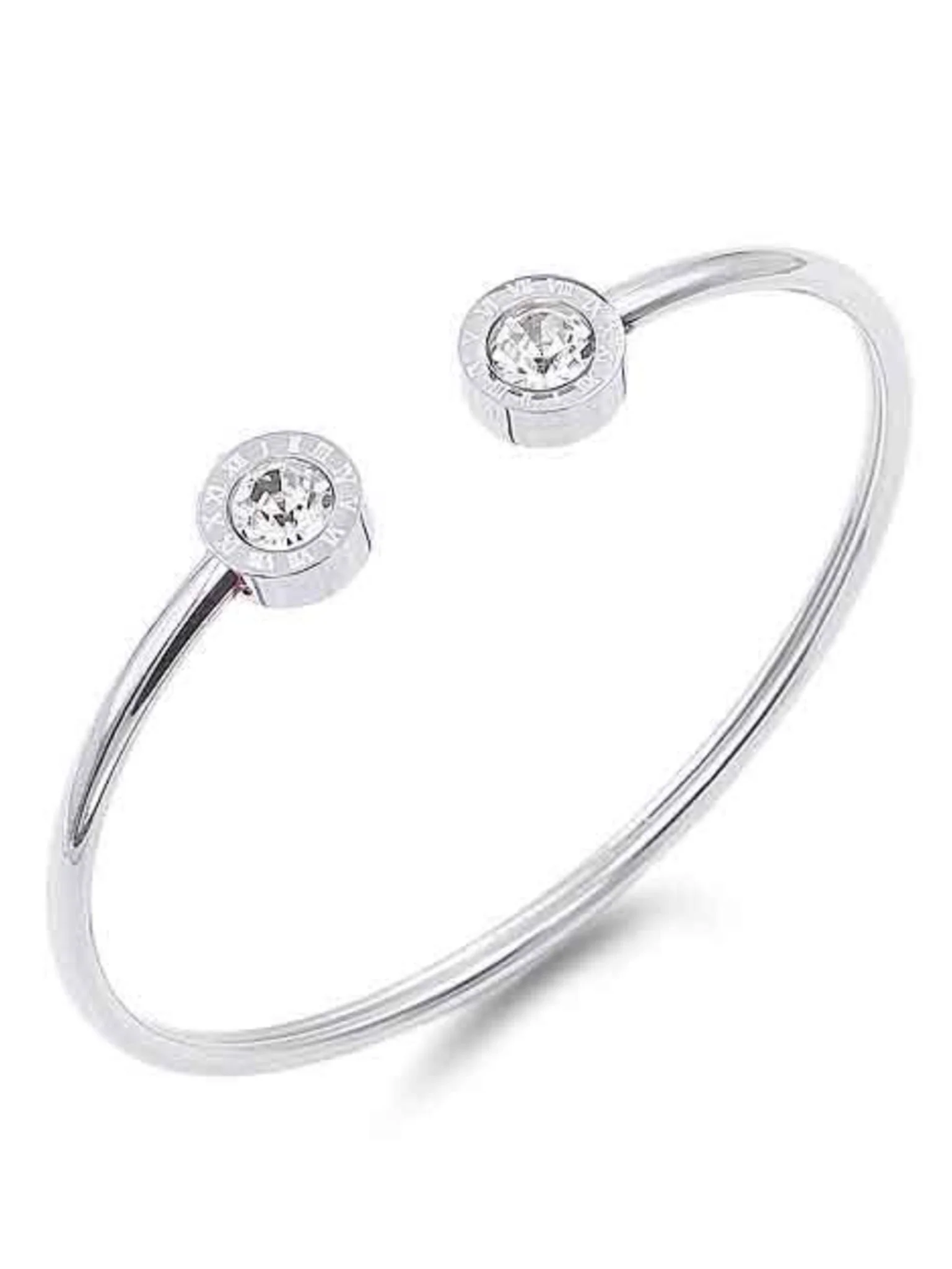 Stainless Steel Open Bangle Bracelet - Image 2