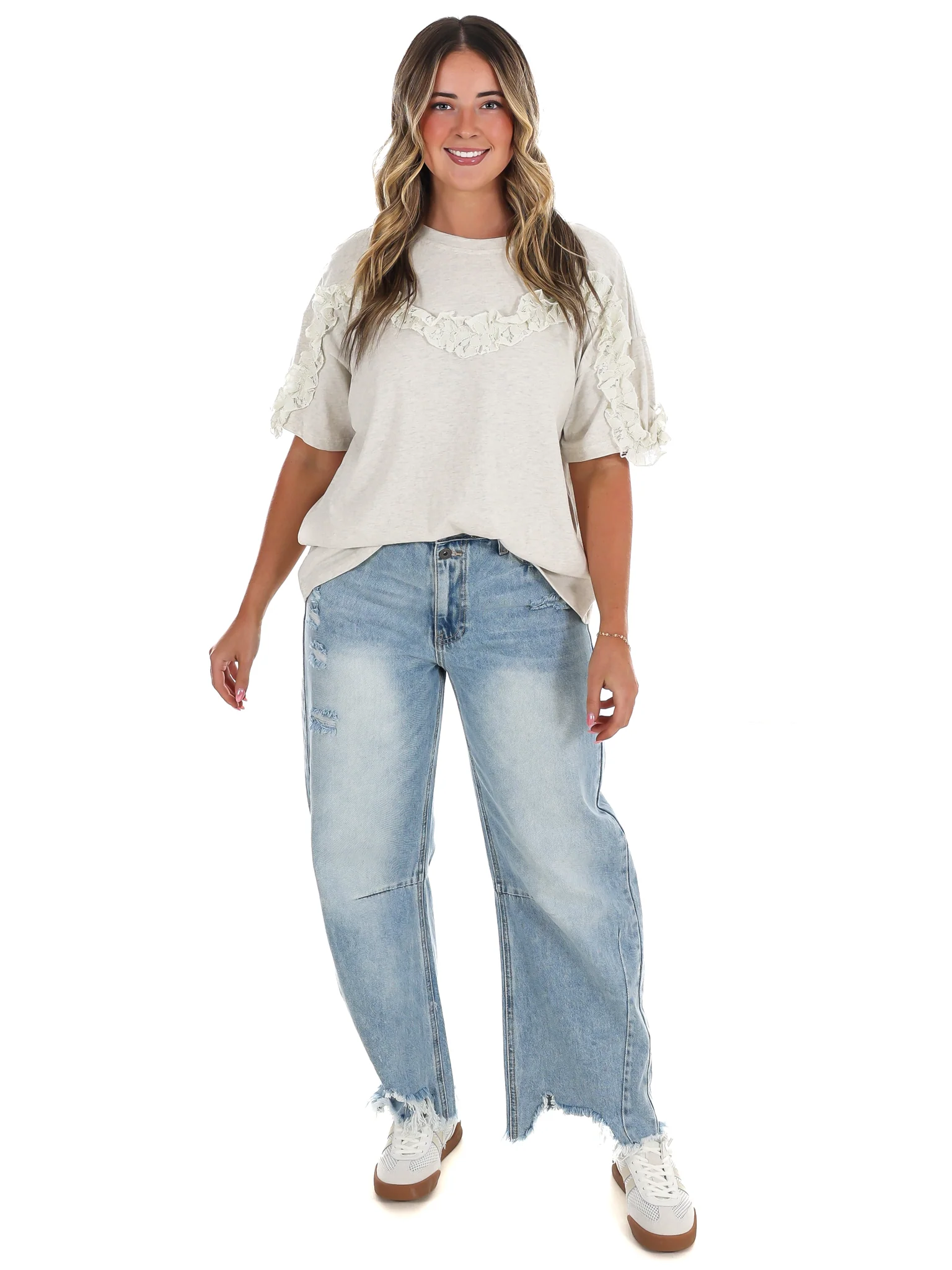 Stay Awhile Ruffle Top - Image 2