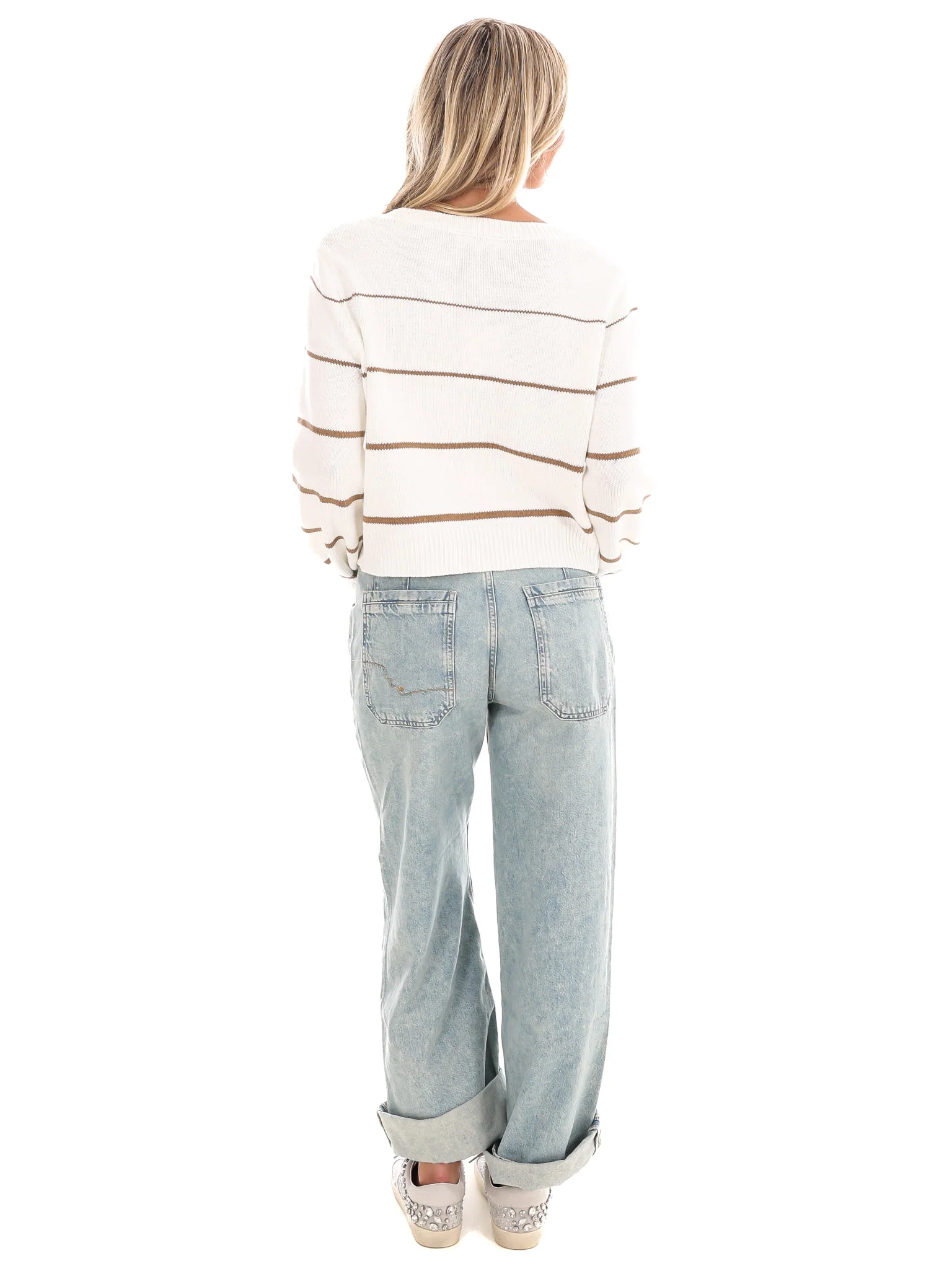 Stitched with Love Stripe Sweater - Image 7