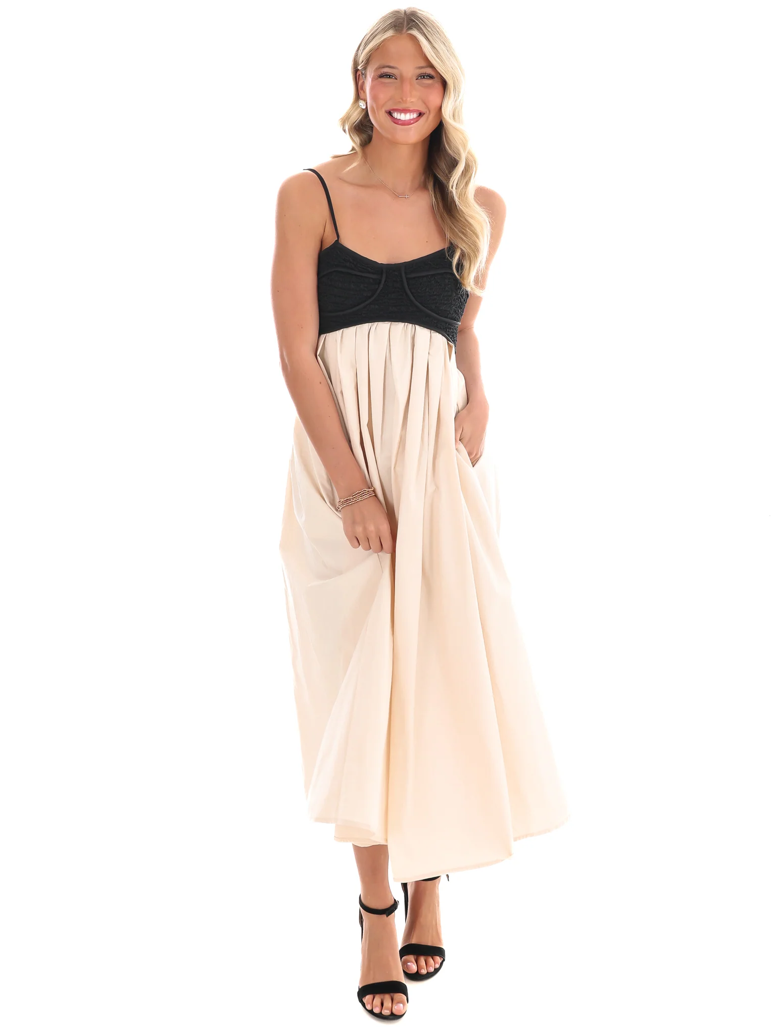 Stop & Stare Smocked Midi Dress - Image 4