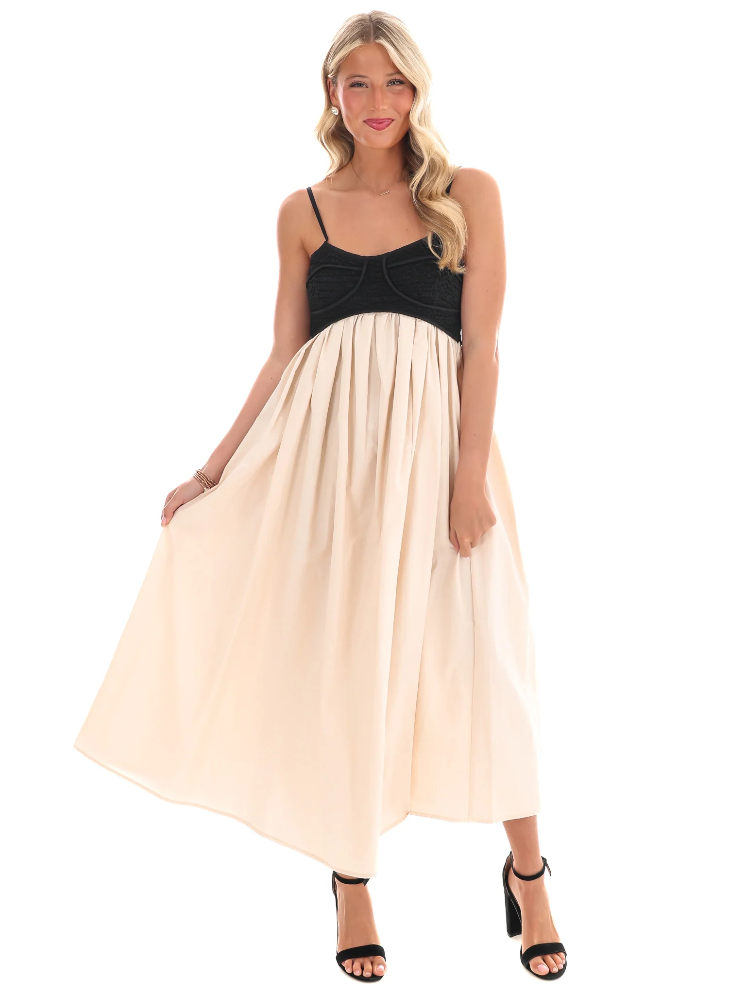 Stop & Stare Smocked Midi Dress - Image 5