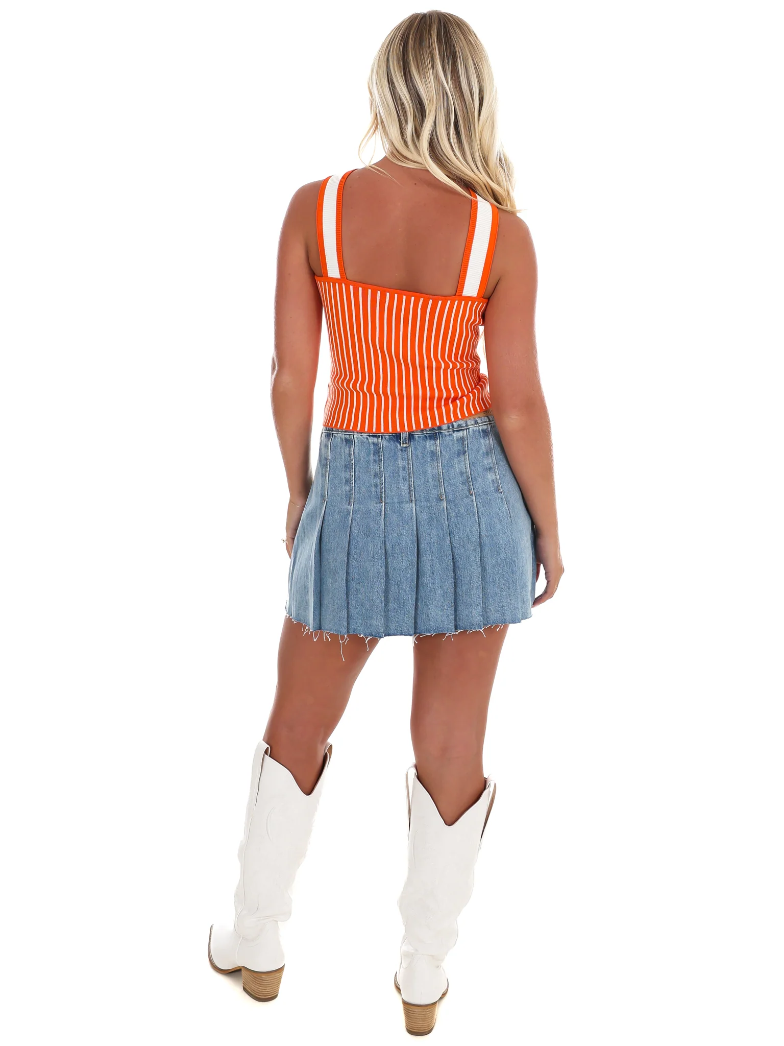 Storm the Field Stripe Halter Top - Image 7