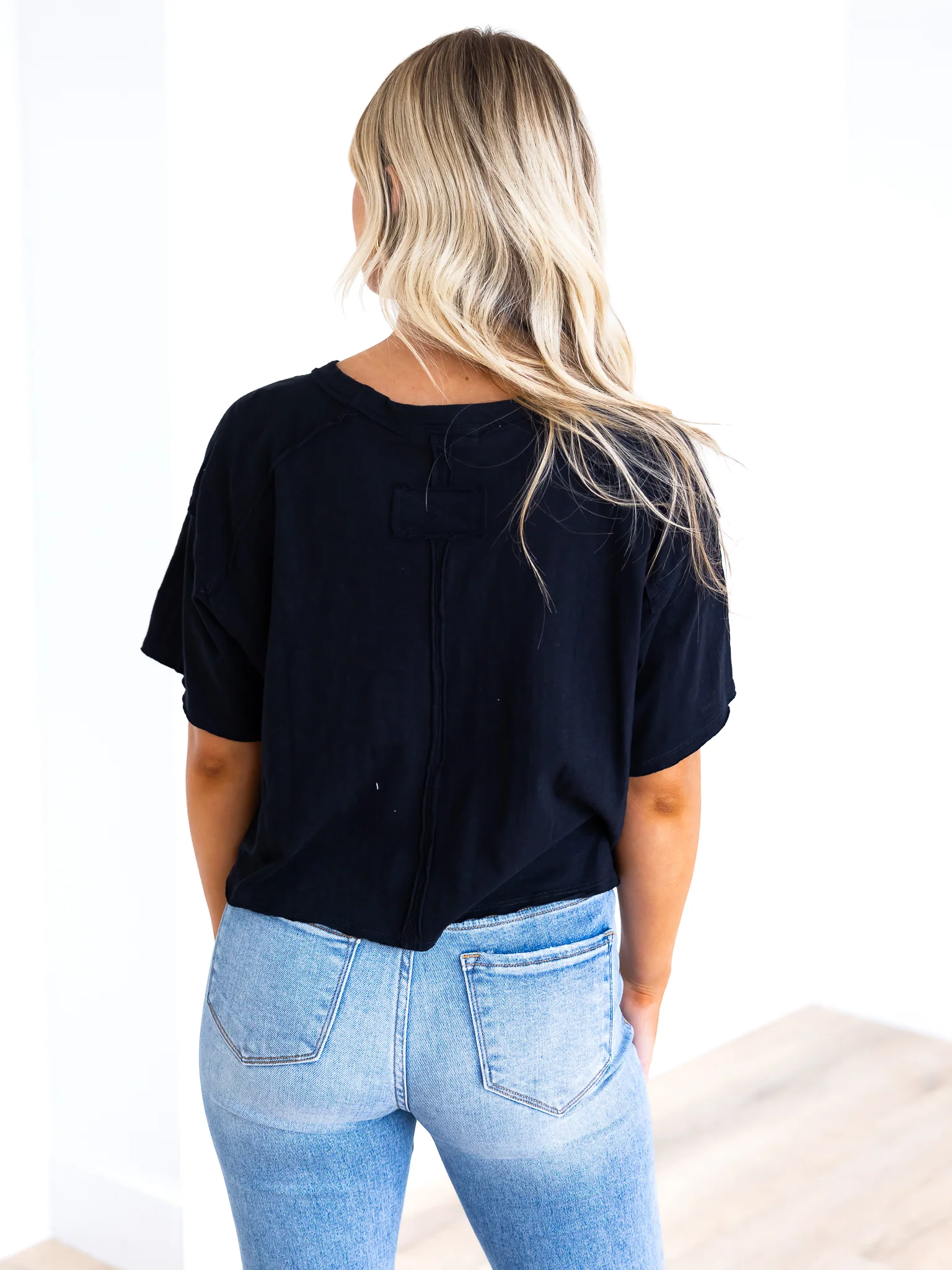 Straight Line Cotton Slub Crop Top - Image 21