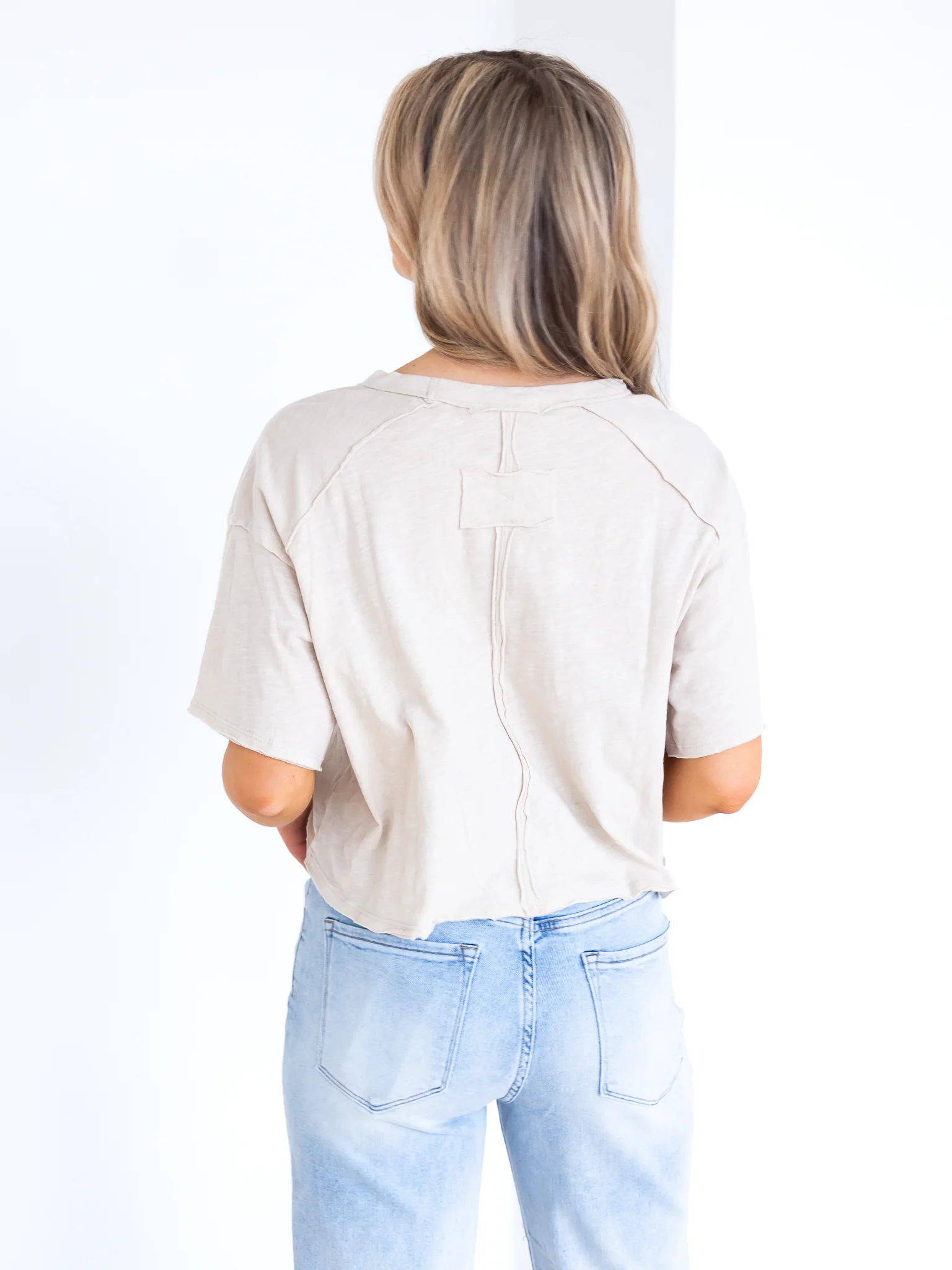 Straight Line Cotton Slub Crop Top - Image 26