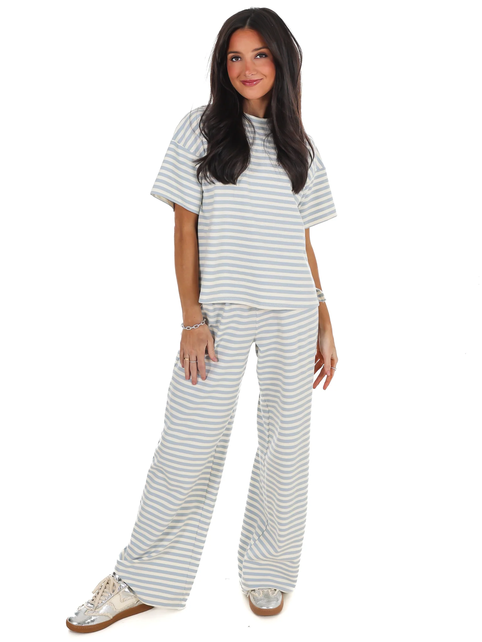 Straight Line Stripe Two Piece Set - Image 11