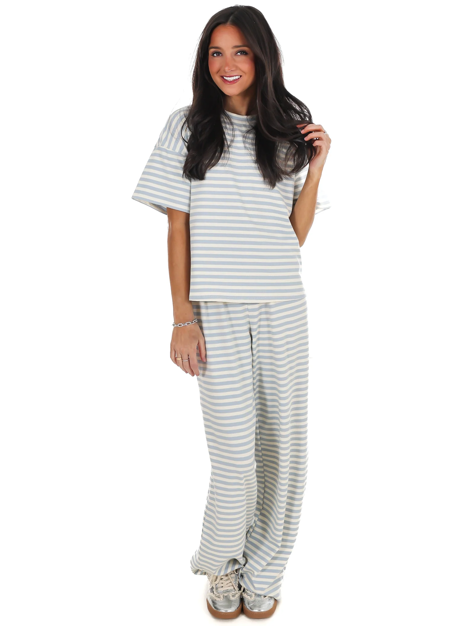 Straight Line Stripe Two Piece Set - Image 12