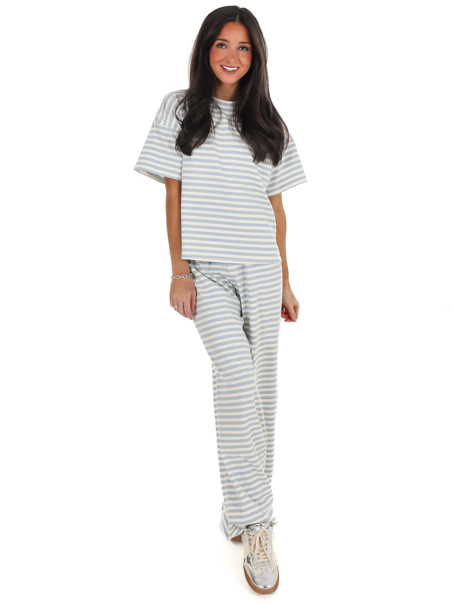 Straight Line Stripe Two Piece Set - Image 13