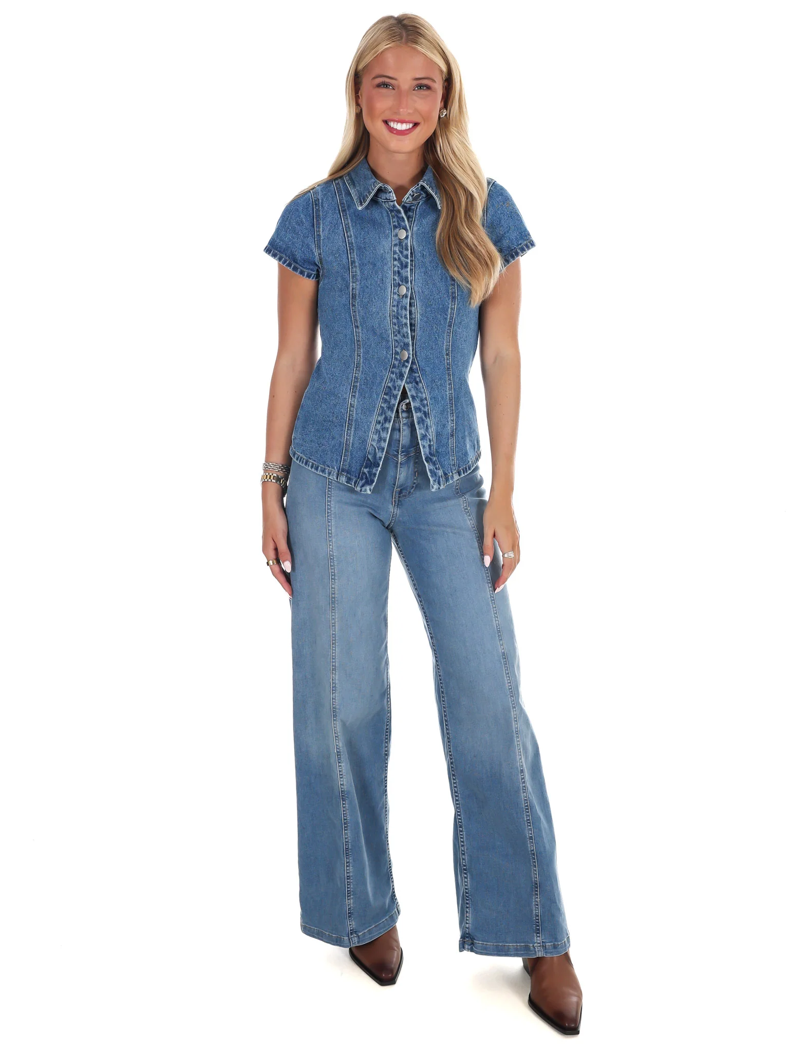 Streetlight Denim Top - Image 2