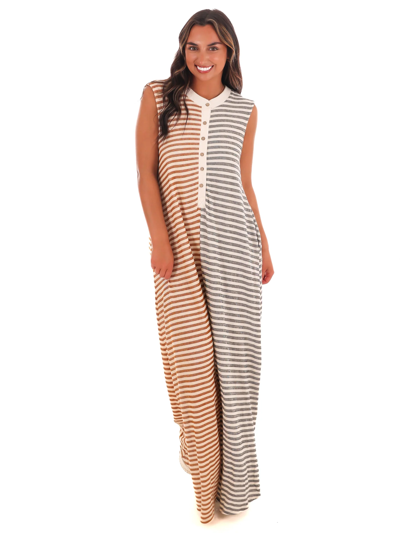 Striped Bliss Wide Leg Jumpsuit - Image 3
