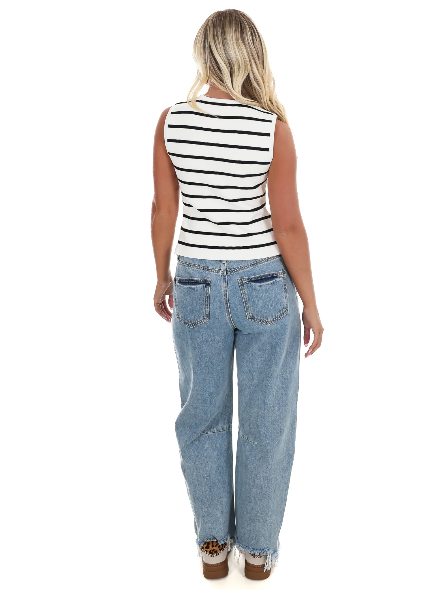Striped Comfort Sweater Vest - Image 7