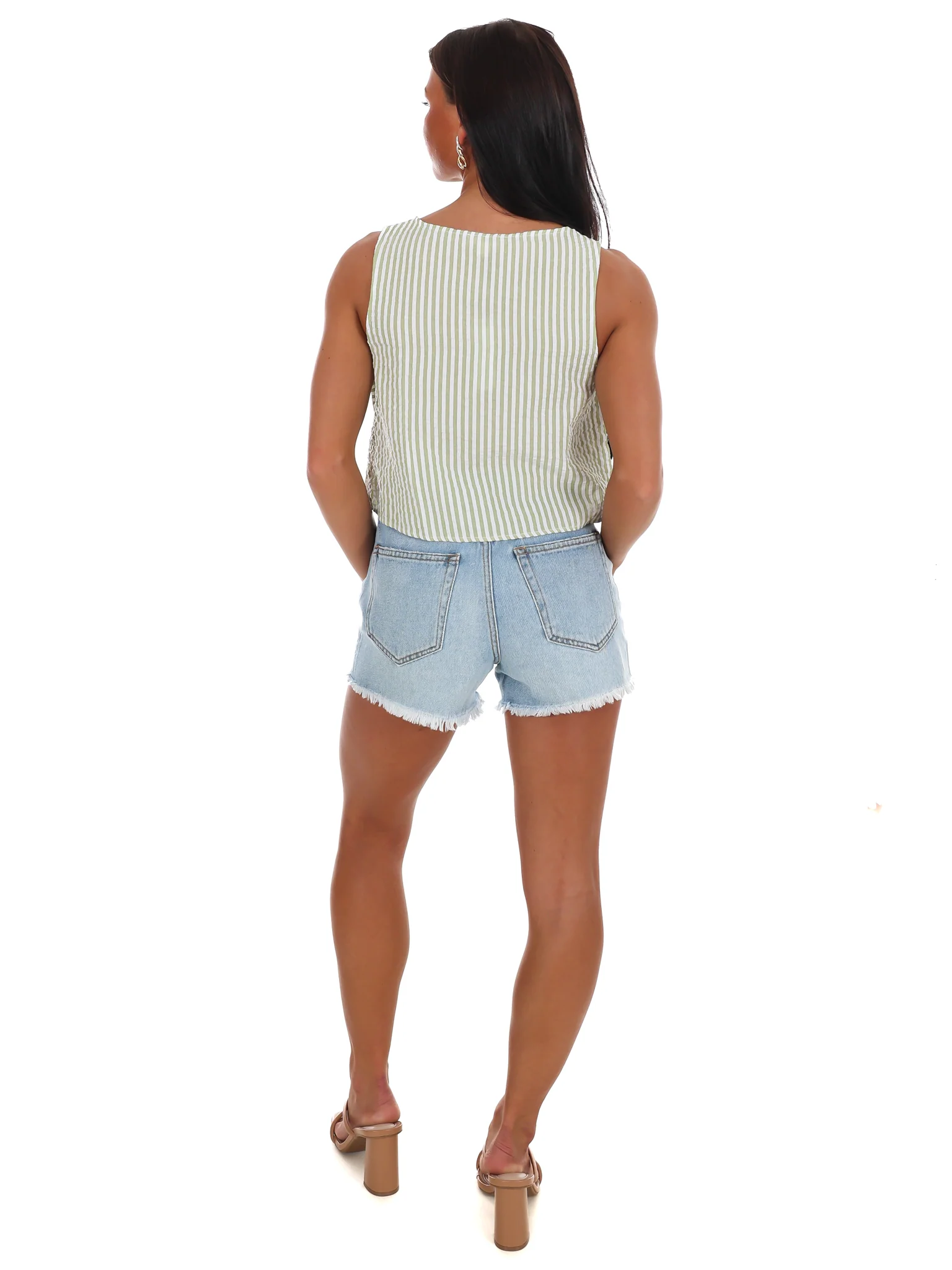Sugar Stripe Bow Crop Top - Image 14