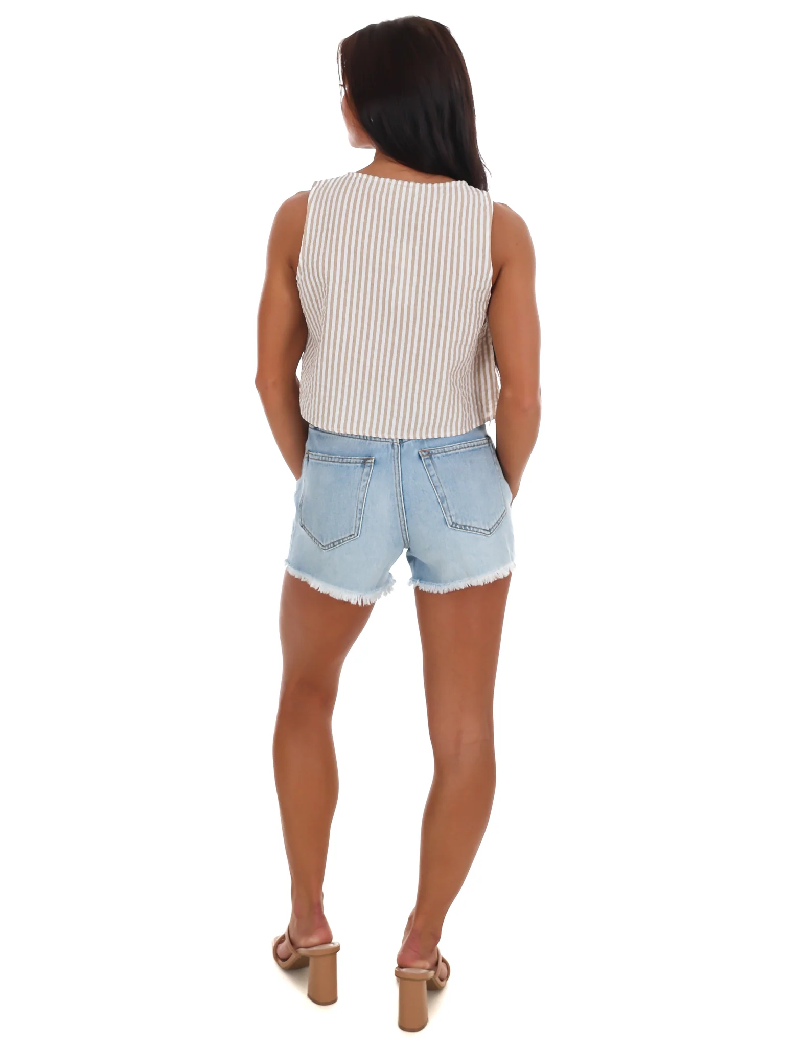Sugar Stripe Bow Crop Top - Image 7