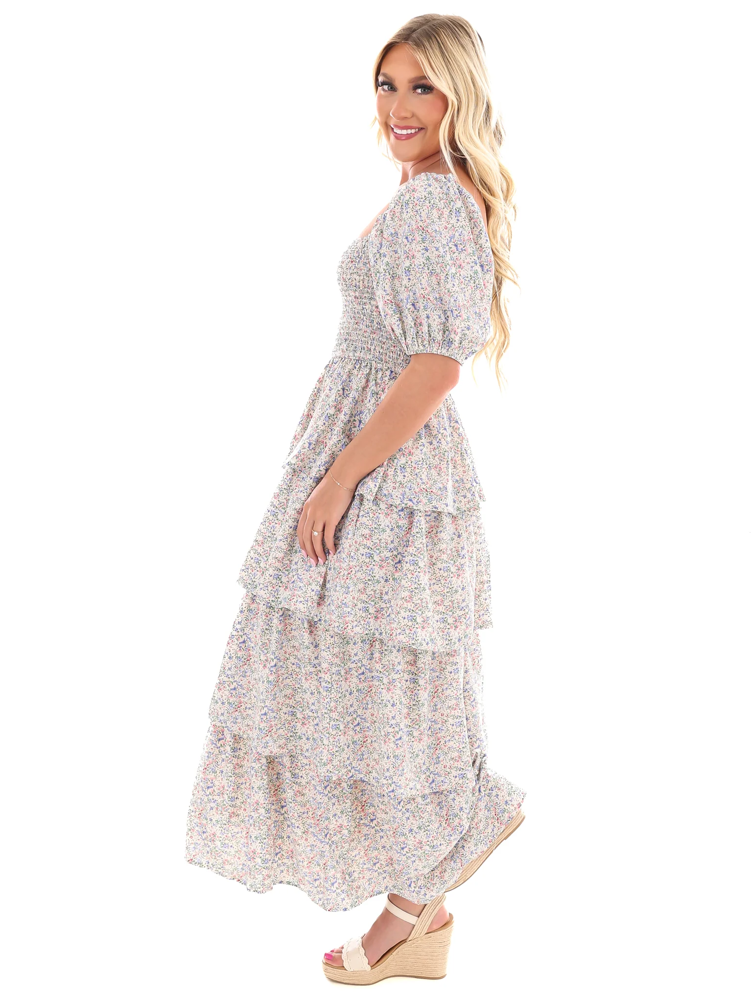 Sunday Funday Floral Ruffle Maxi Dress - Image 6