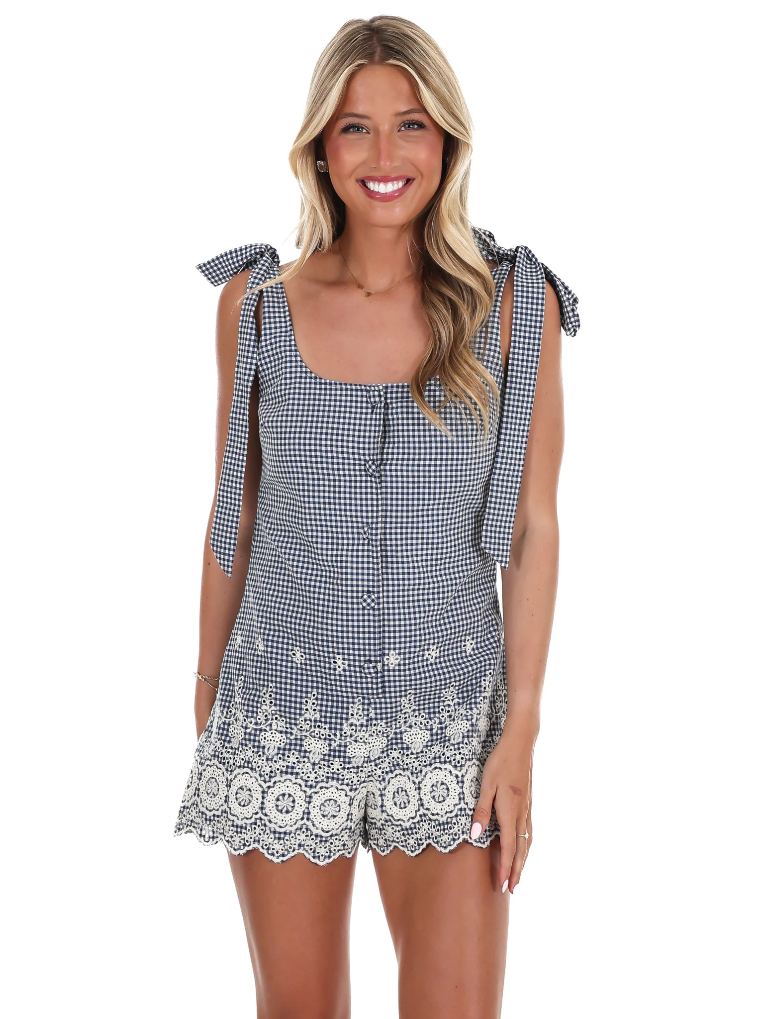 Sunday Stroll Button Down Romper - Image 3