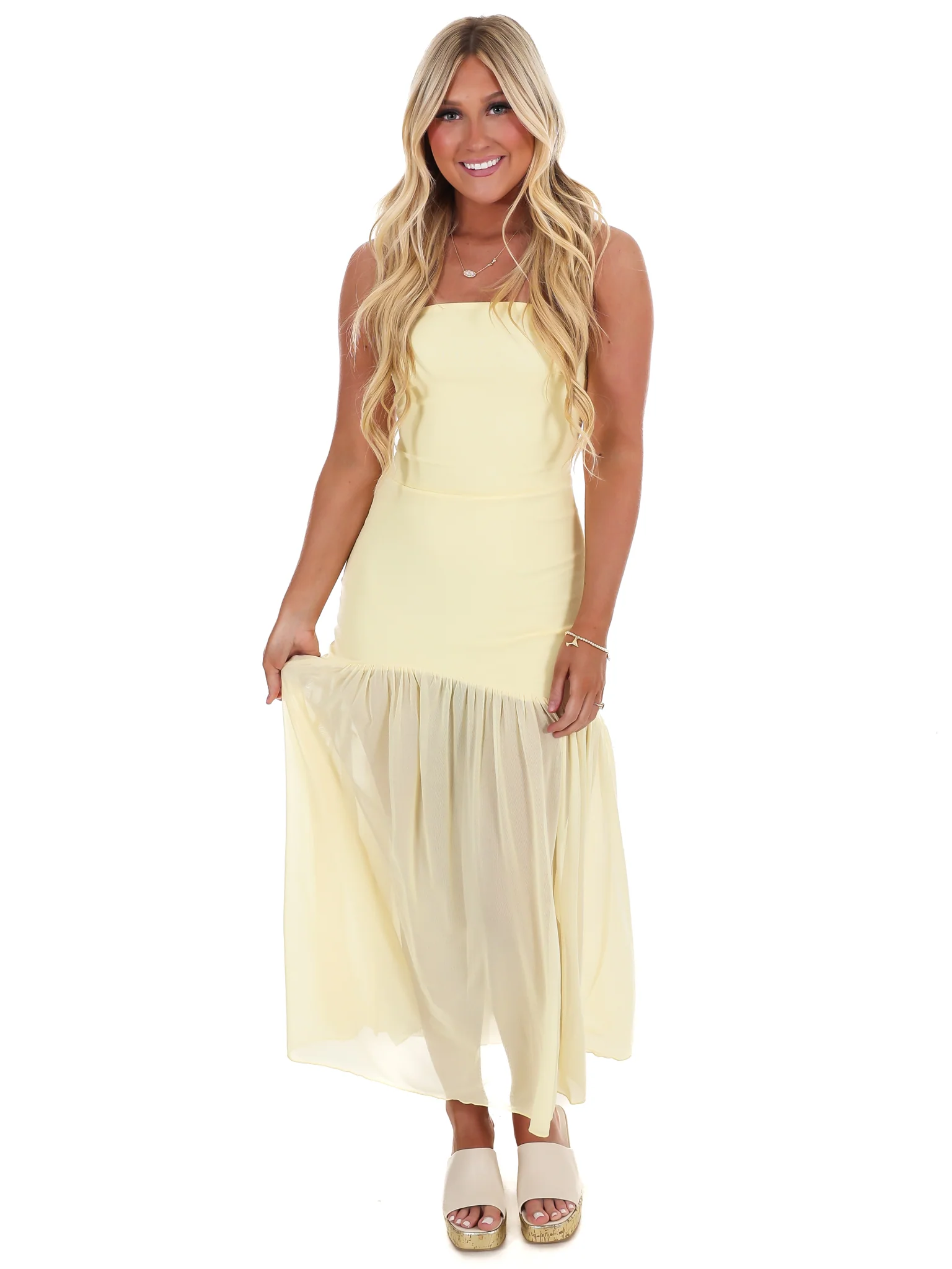 Sunlight Strapless Sheer Maxi Dress - Image 2