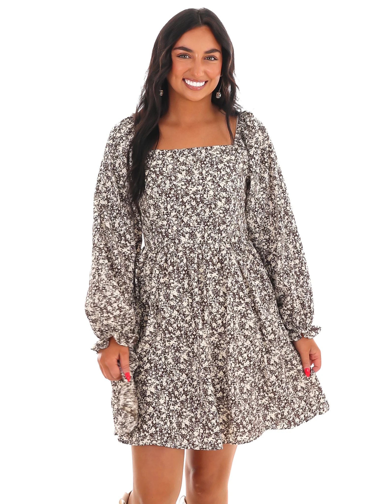 Sunlit Garden Floral Mini Dress - Image 3