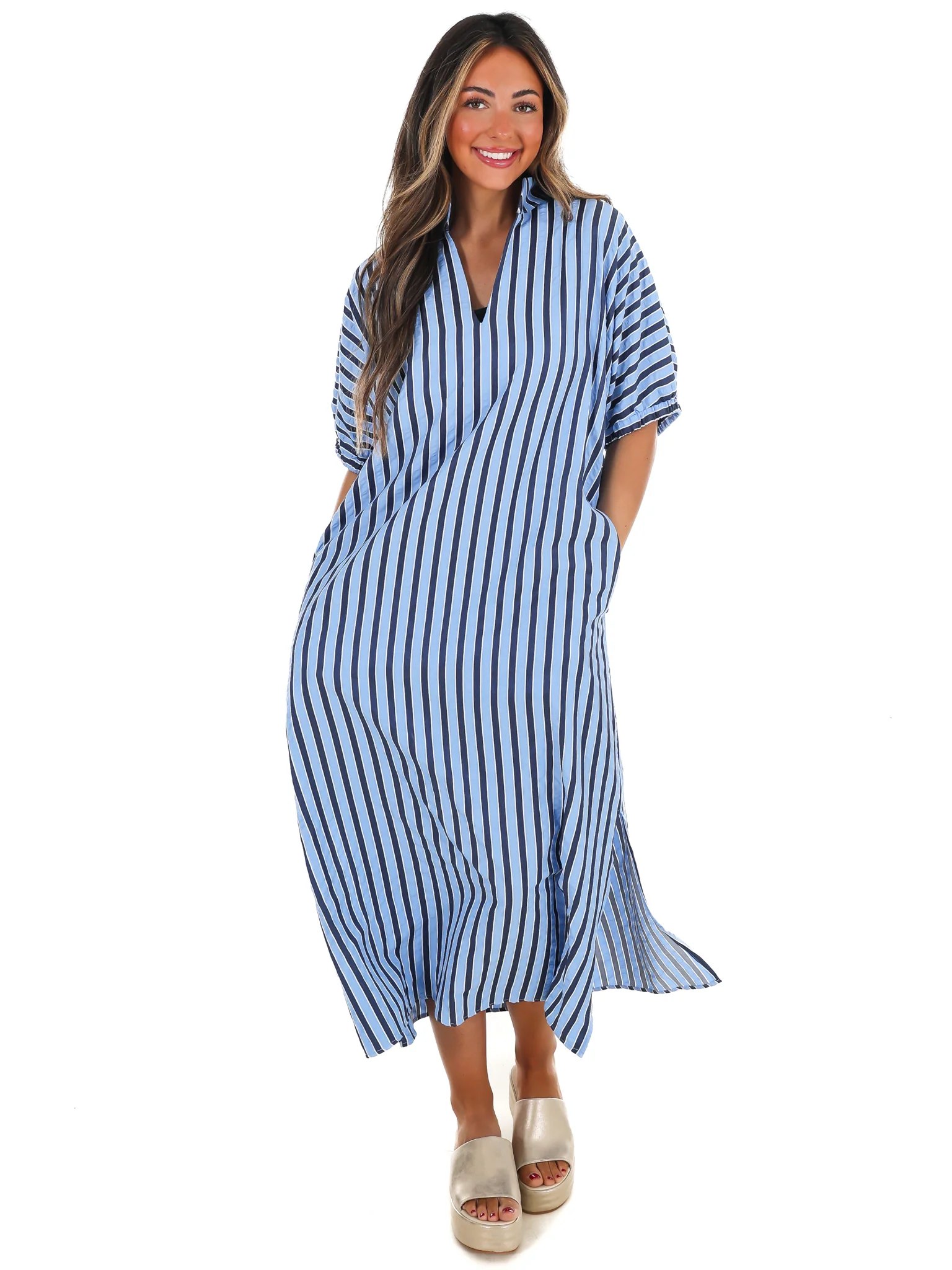 Sunny Days Ahead Striped Midi Dress - Image 5