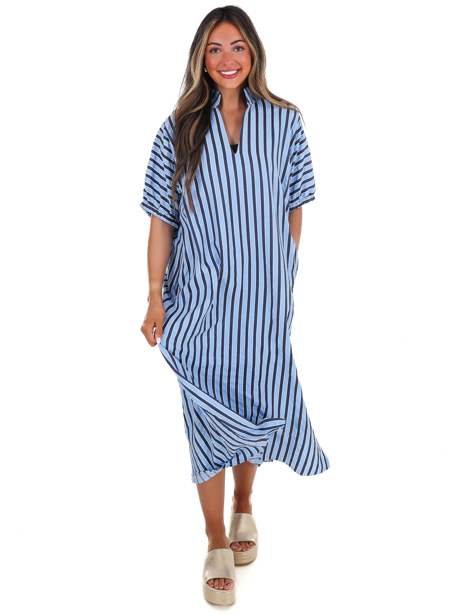 Sunny Days Ahead Striped Midi Dress - Image 6