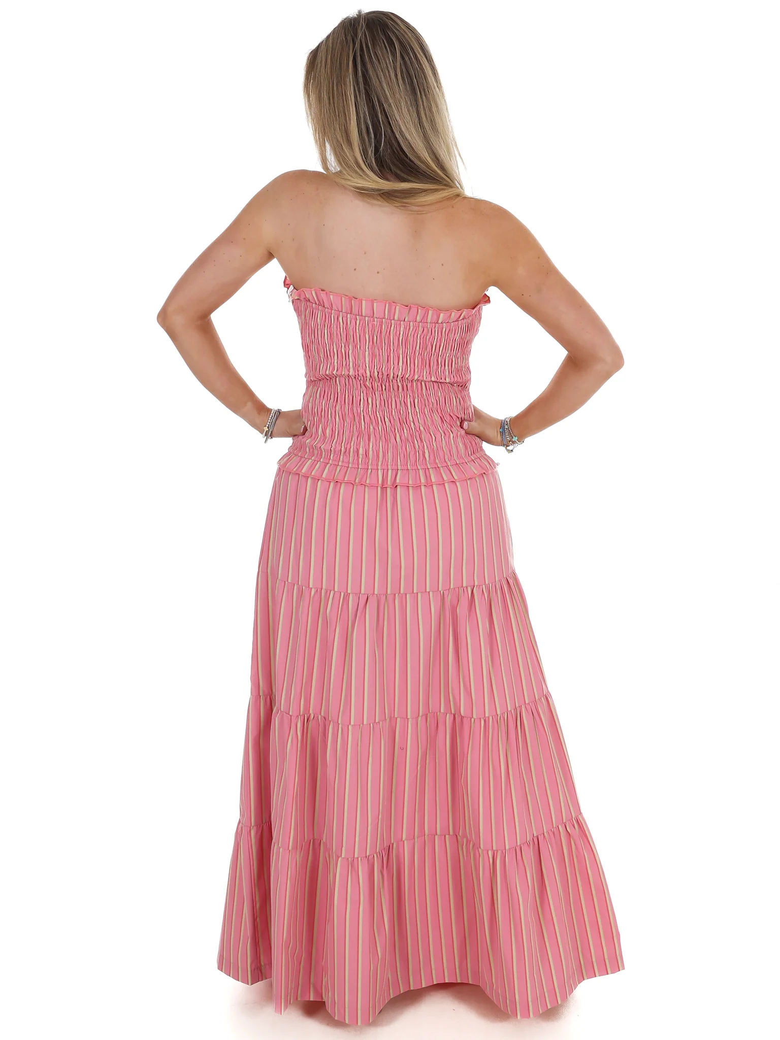 Sunthread Striped Smocked Maxi Dress - Image 8