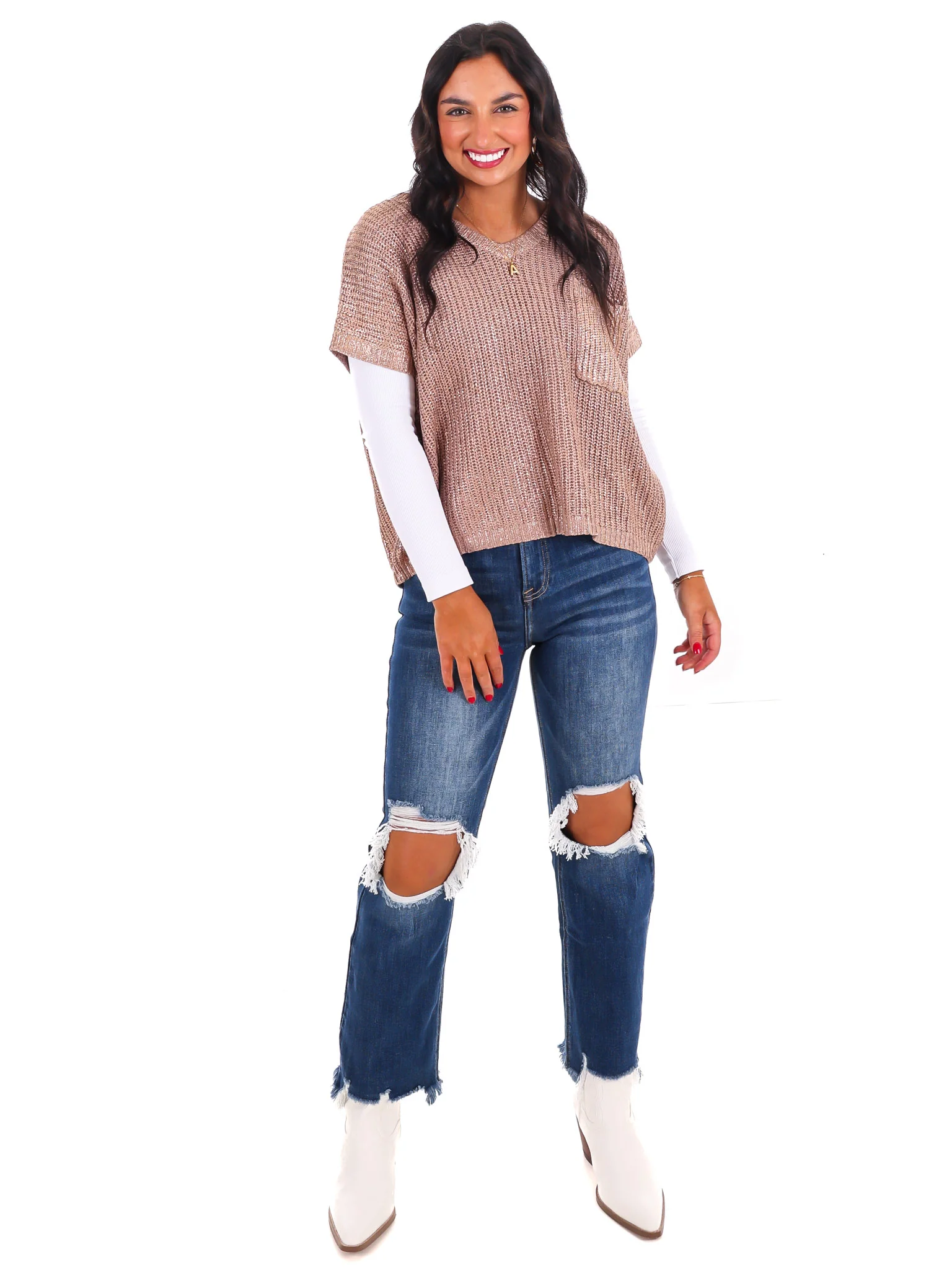 Sure to Dazzle Metallic Sweater - Image 4