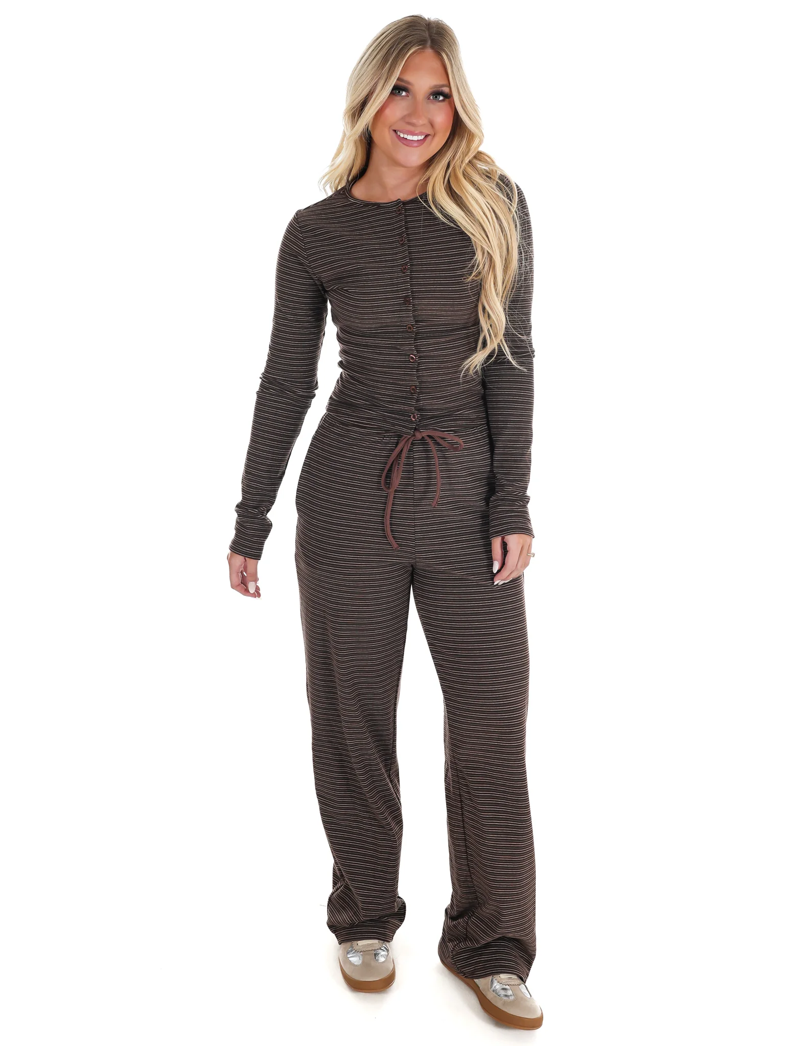 Sweet and Certain Stripe Button Up Top - Image 13