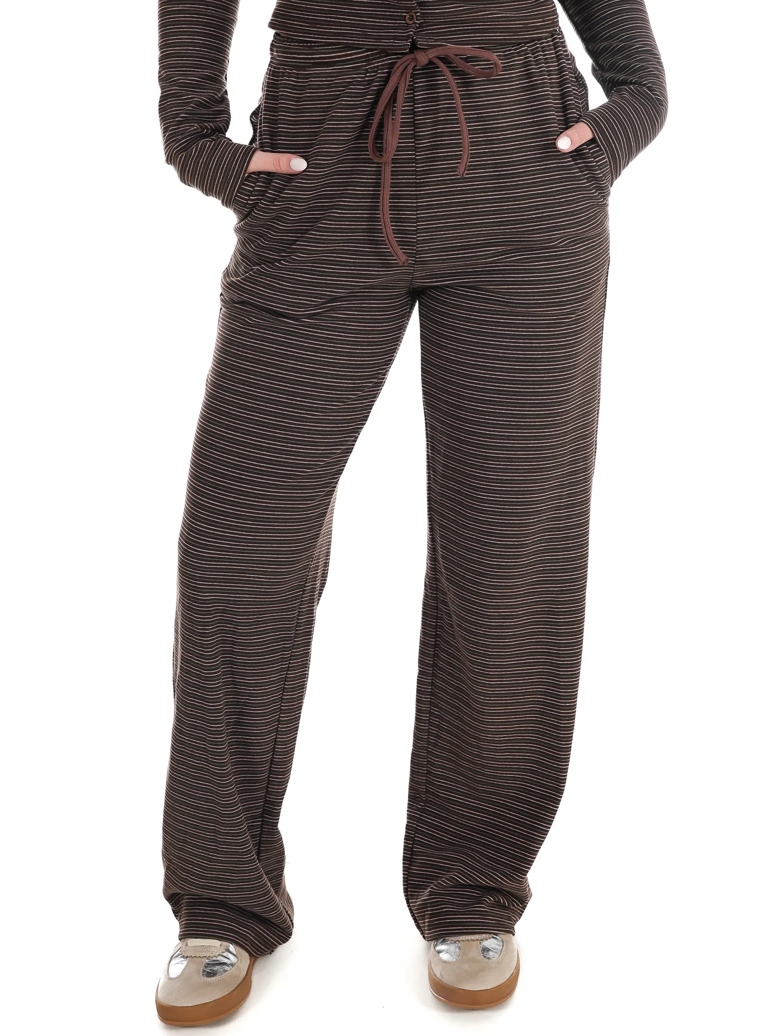 Sweet and Certain Striped Drawstring Lounge Pant - Image 4
